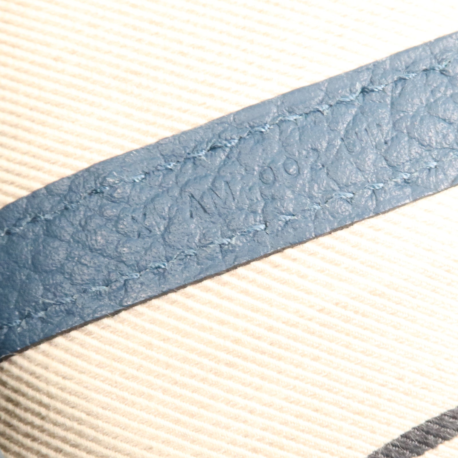 HERMES Negonda皮革Garden Party PM銀扣手挽袋 Bleu Outremer