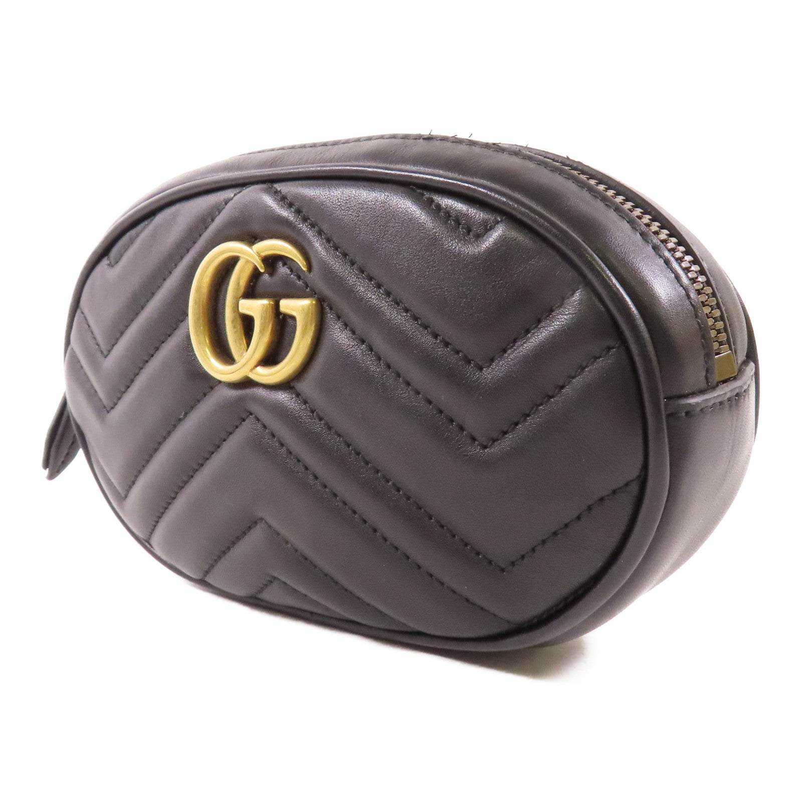 GUCCI 【激減優惠】皮革GG Marmont金扣腰包