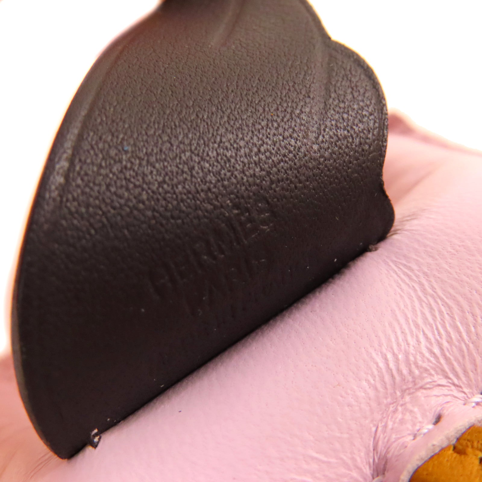 HERMES Swift皮革Rodeo Pegase PM Charm掛飾Mauve Pale夢幻紫色/Ebene烏木色