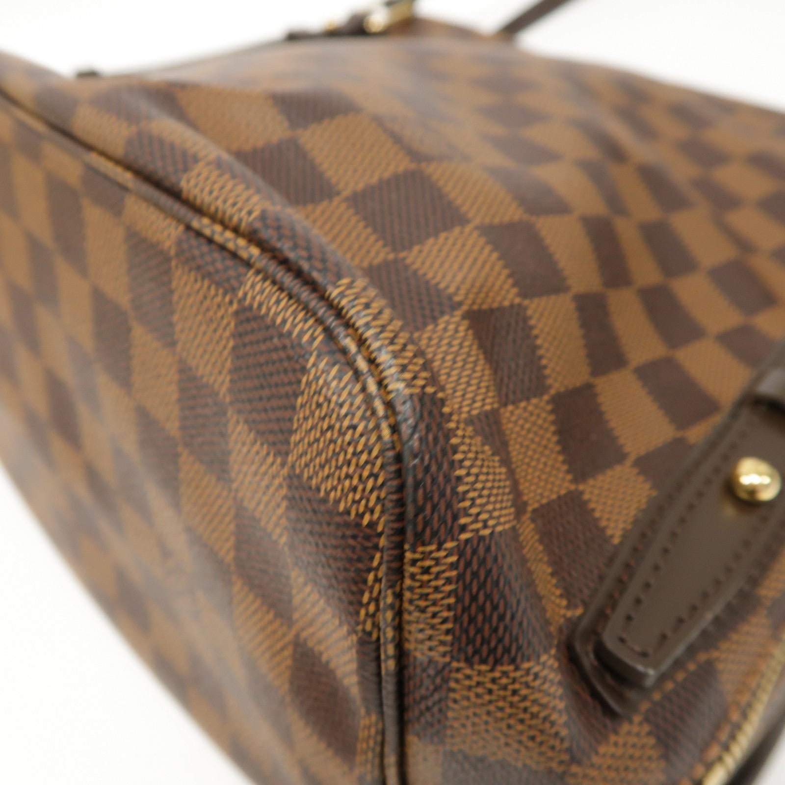 LOUIS VUITTON Damier Cabas Rivington金扣肩背袋啡色