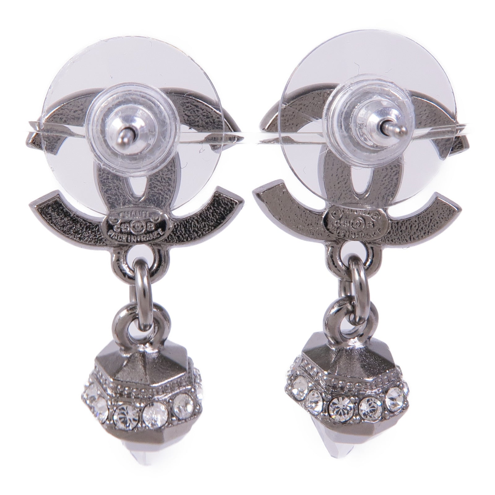 CHANEL CC Earrings Accessories Metal Silver