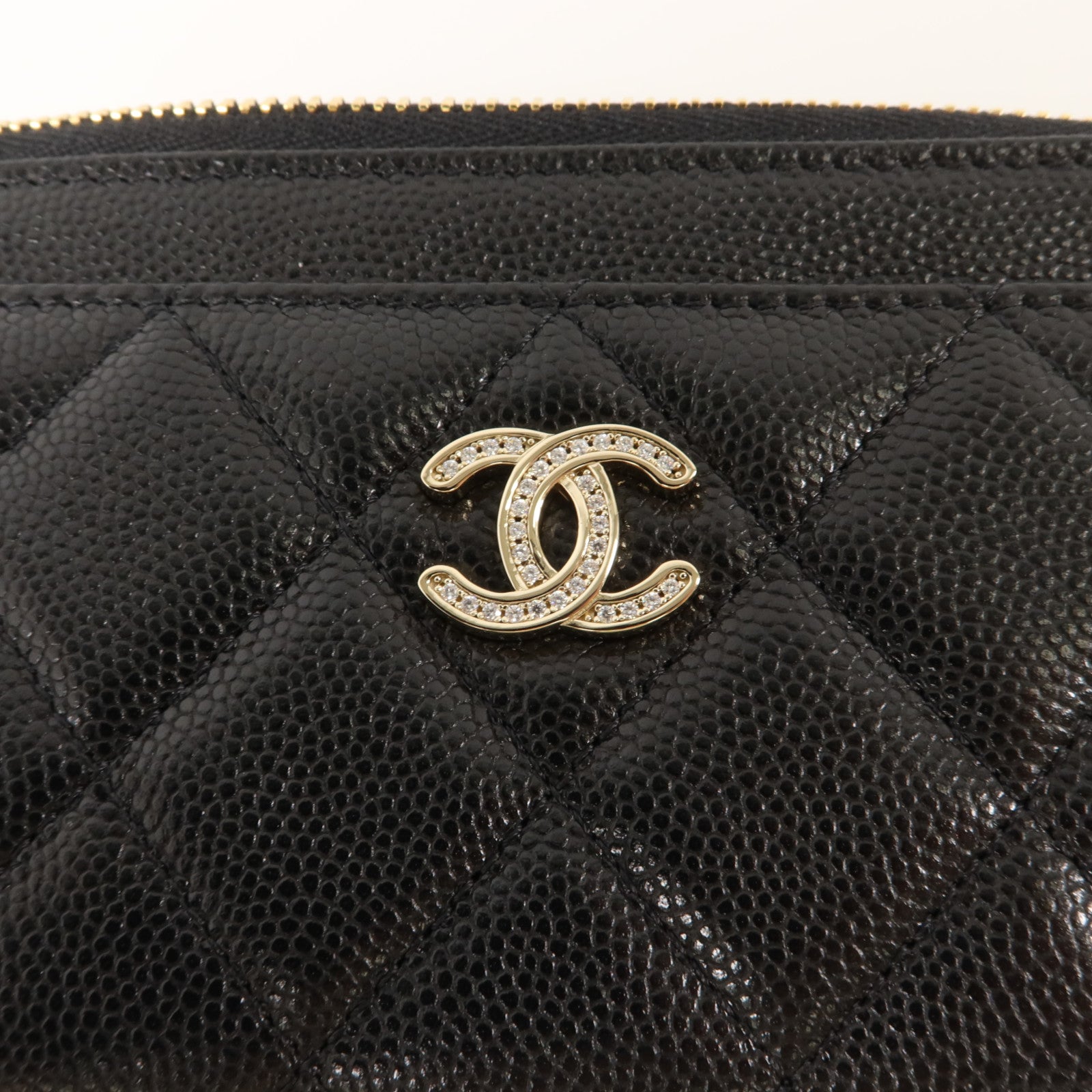 CHANEL 牛皮皮革CC Logo Zipper Wallet錢包