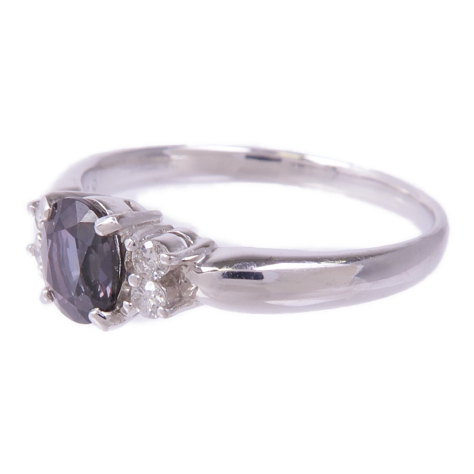 JEWELRY PT900鉑金Sapphire Diamond Ring藍寶石/鑽石戒指US#7.75