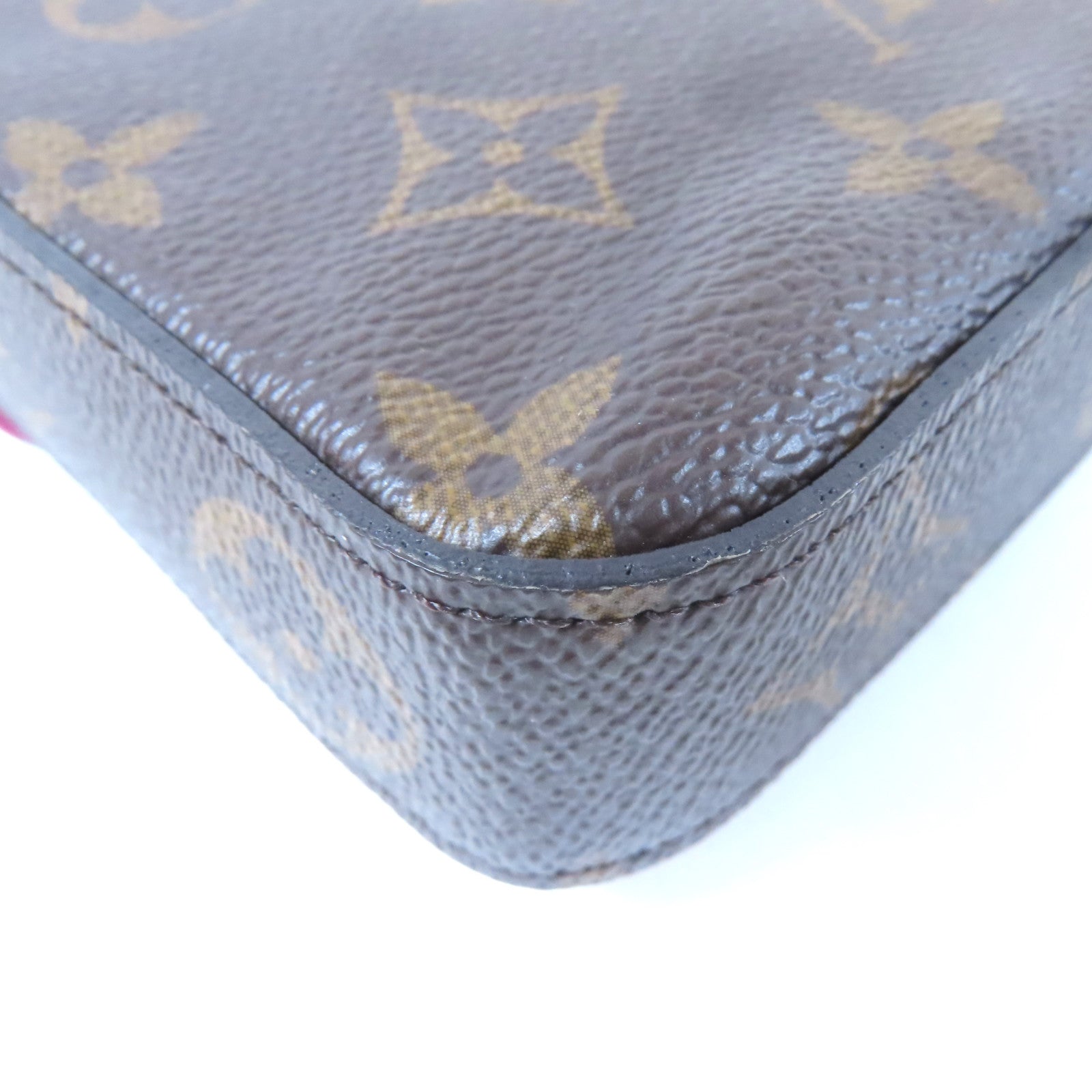 LOUIS VUITTON Monogram Felicie Pochette金扣鏈帶肩背袋啡色