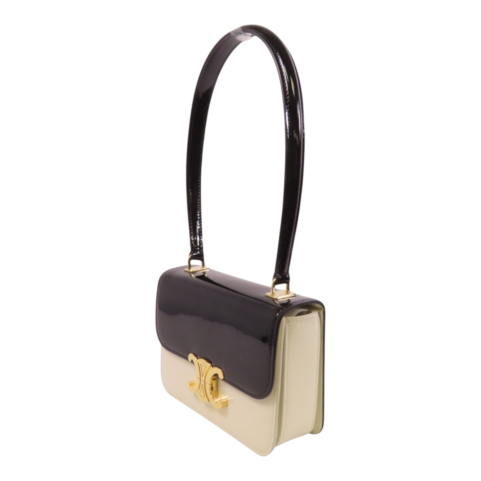 CELINE 漆皮皮革Teen Garance金扣肩背袋