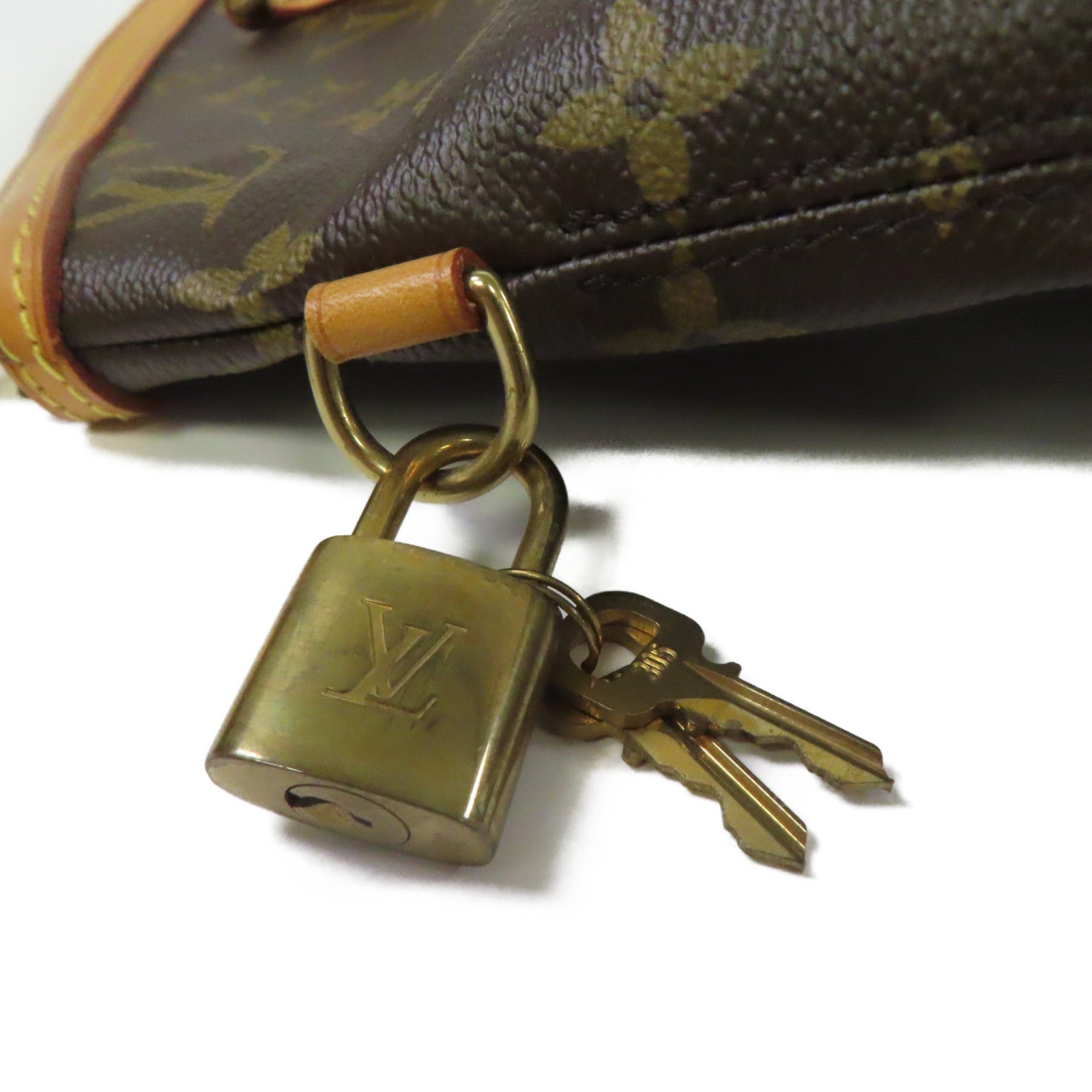 LOUIS VUITTON 【激減優惠】Monogram Lockit horizontal金扣手挽袋啡色