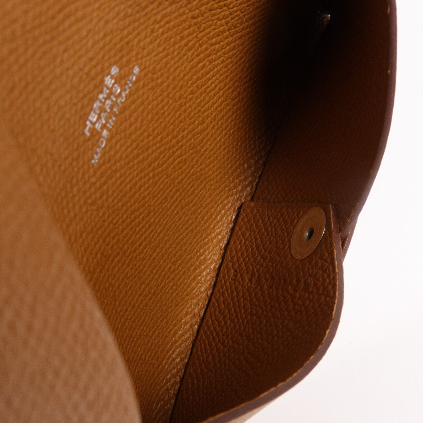 HERMES Epsom皮革Calvi Card Holder卡片套Gold