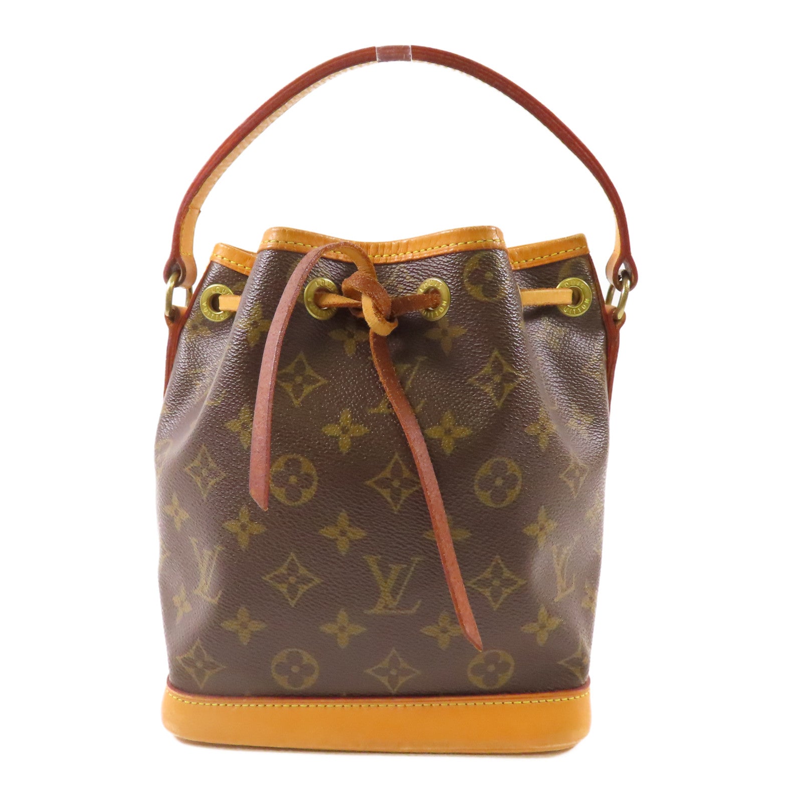 LOUIS VUITTON Monogram Noe BB金扣肩背袋棕色
