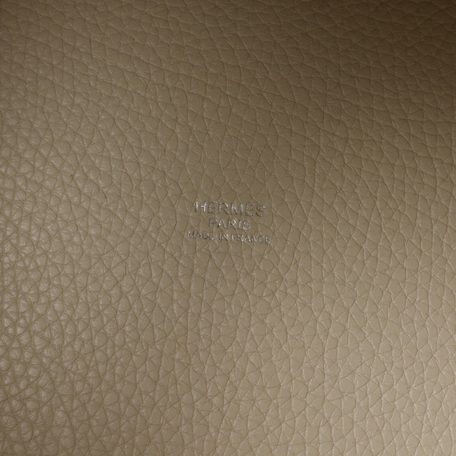 HERMES Clemence皮革Picotin MM手挽袋Beton