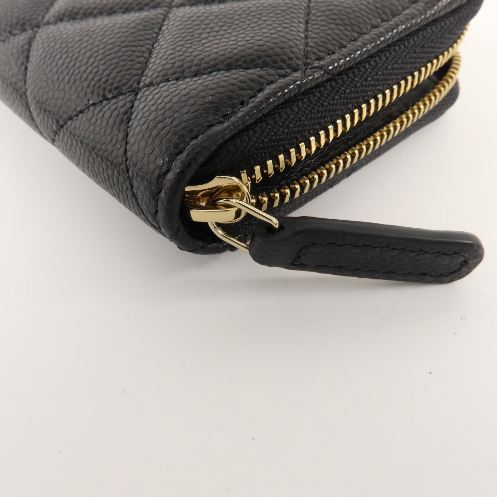 CHANEL 牛皮皮革CC Logo Zipper Wallet錢包