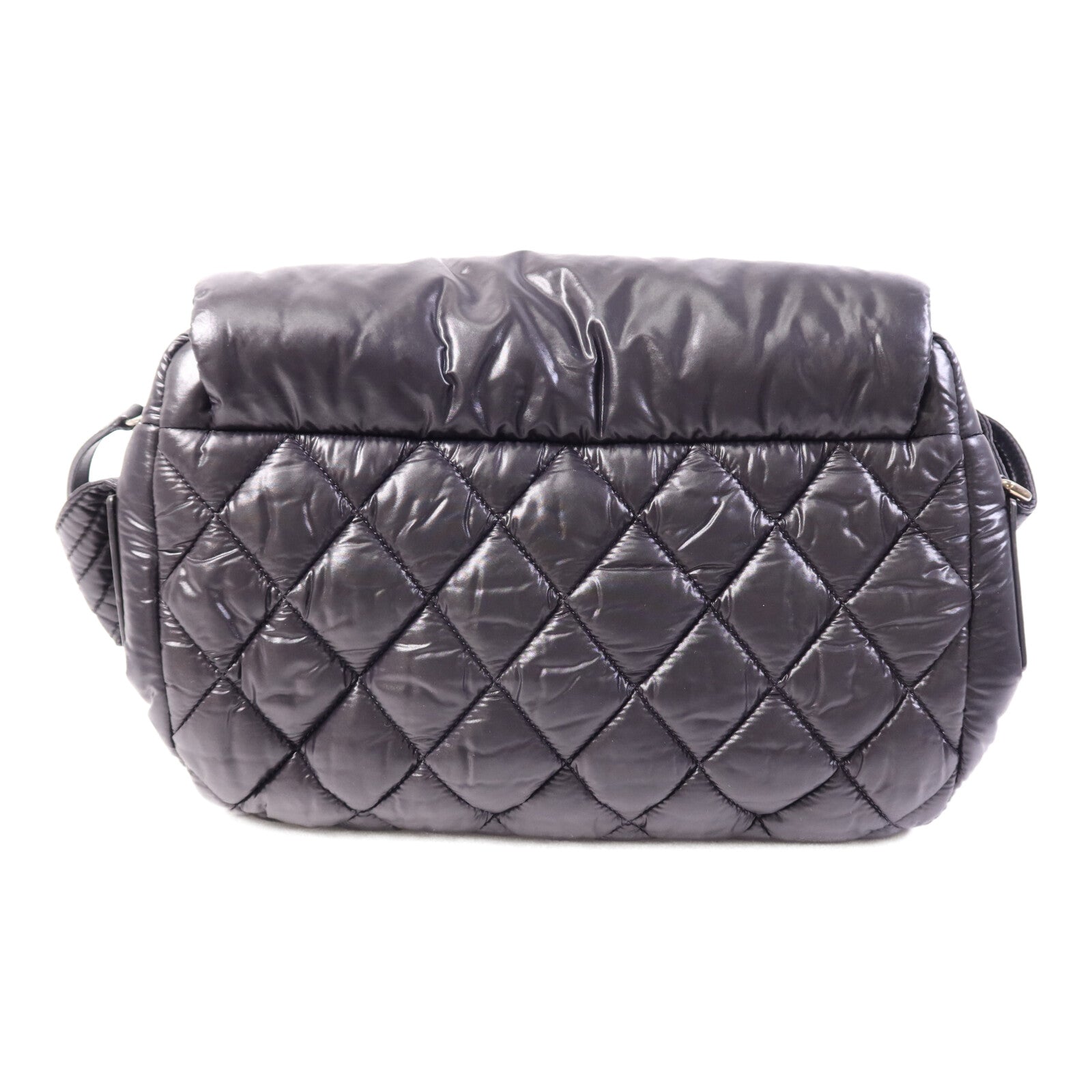 CHANEL 尼龍Coco Cocoon銀扣肩背袋