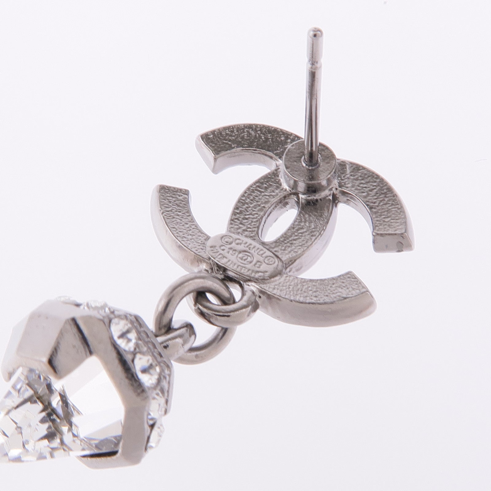 CHANEL CC Earrings Accessories Metal Silver