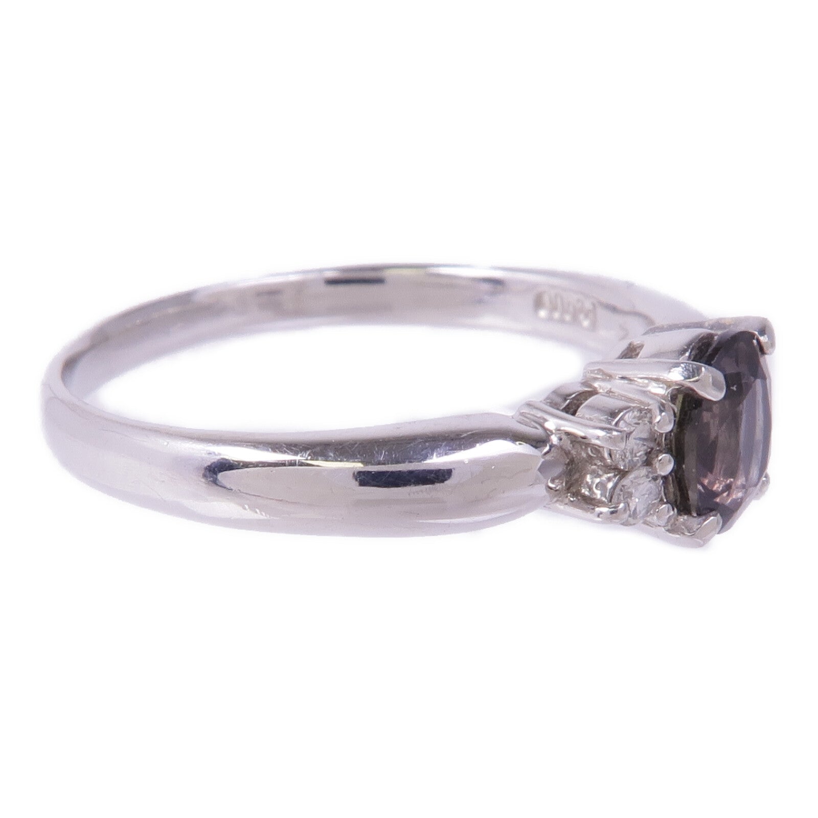 JEWELRY PT900鉑金Sapphire Diamond Ring藍寶石/鑽石戒指US#7.75