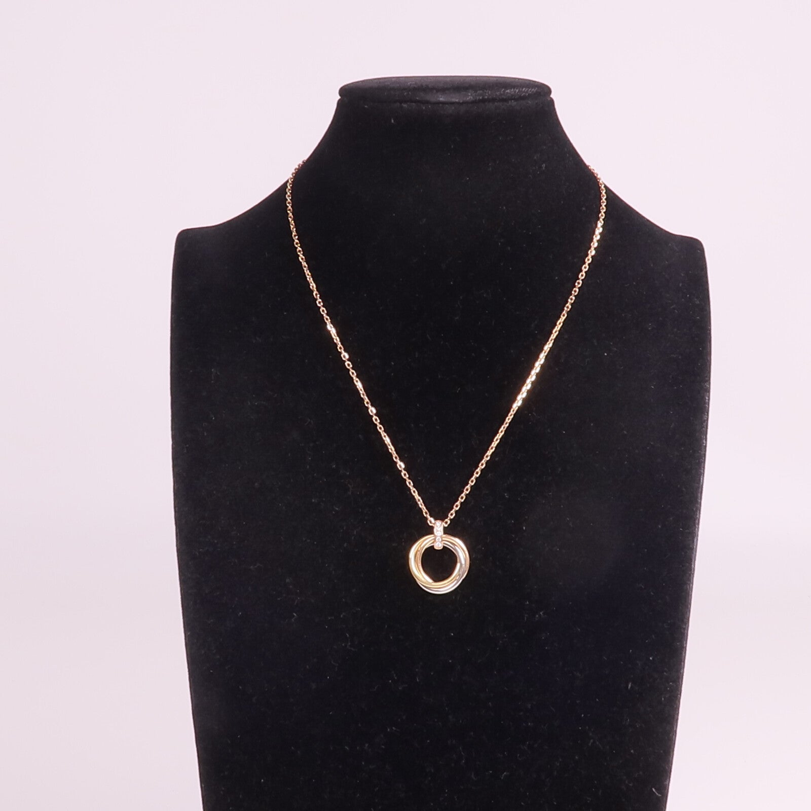 CARTIER 【激減優惠】18K白金/黃金/玫瑰金Trinity Diamond Necklace項鍊