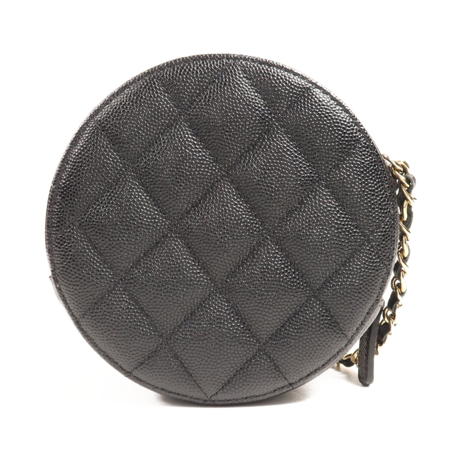 CHANEL 牛皮皮革Shoulder Bag金扣鏈帶肩背袋
