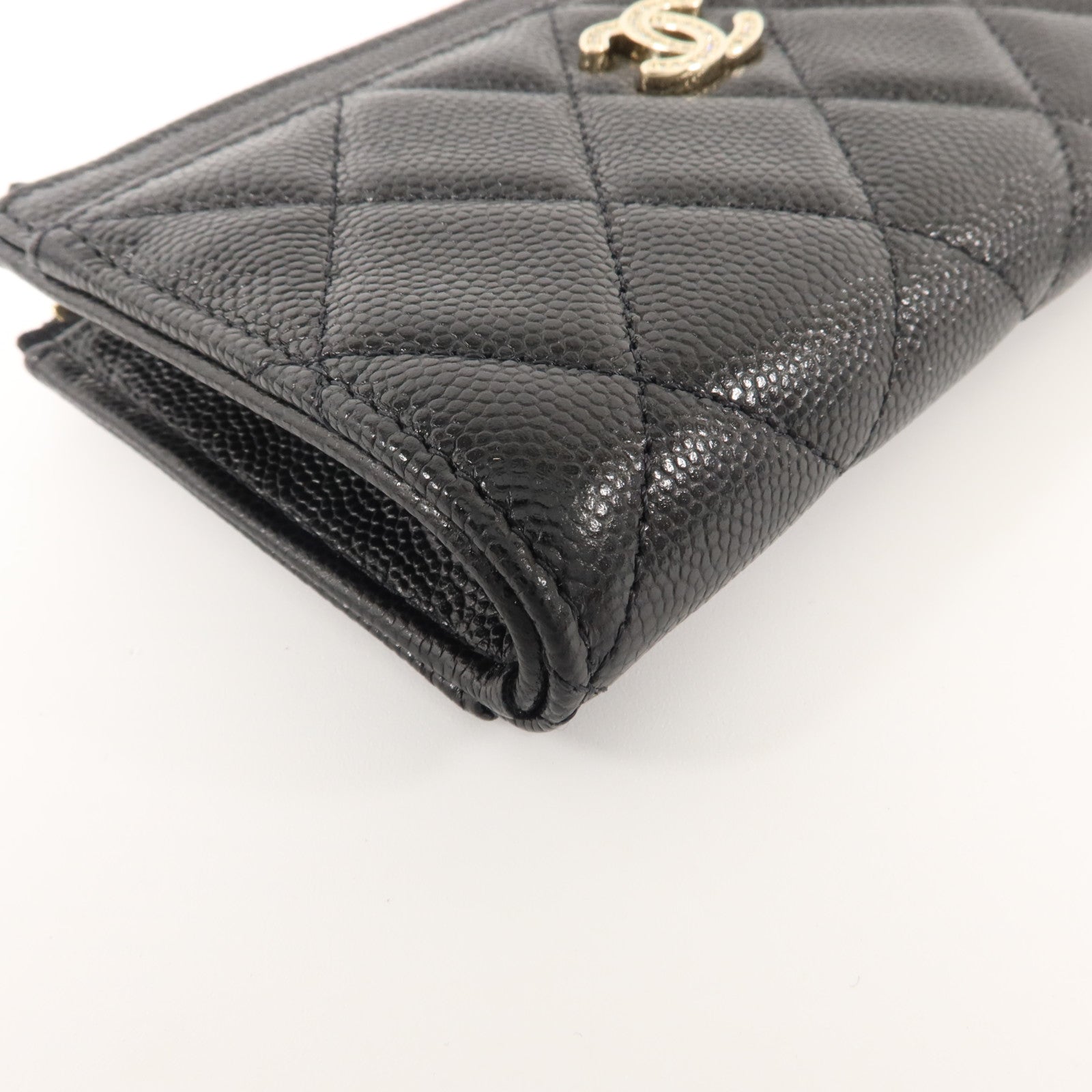 CHANEL 牛皮皮革CC Logo Zipper Wallet錢包