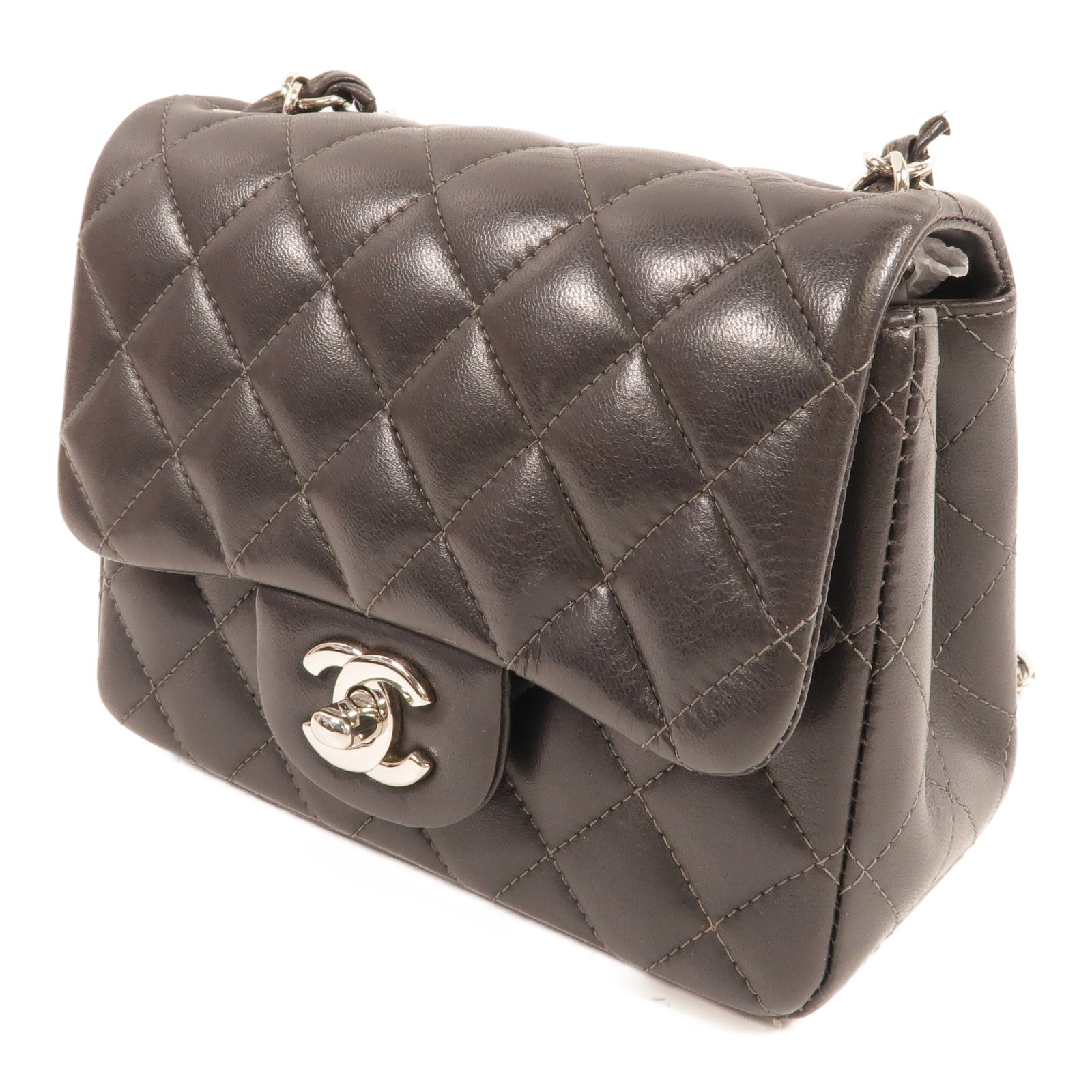 CHANEL 羊皮皮革Mini Classic 17鏈帶肩背袋
