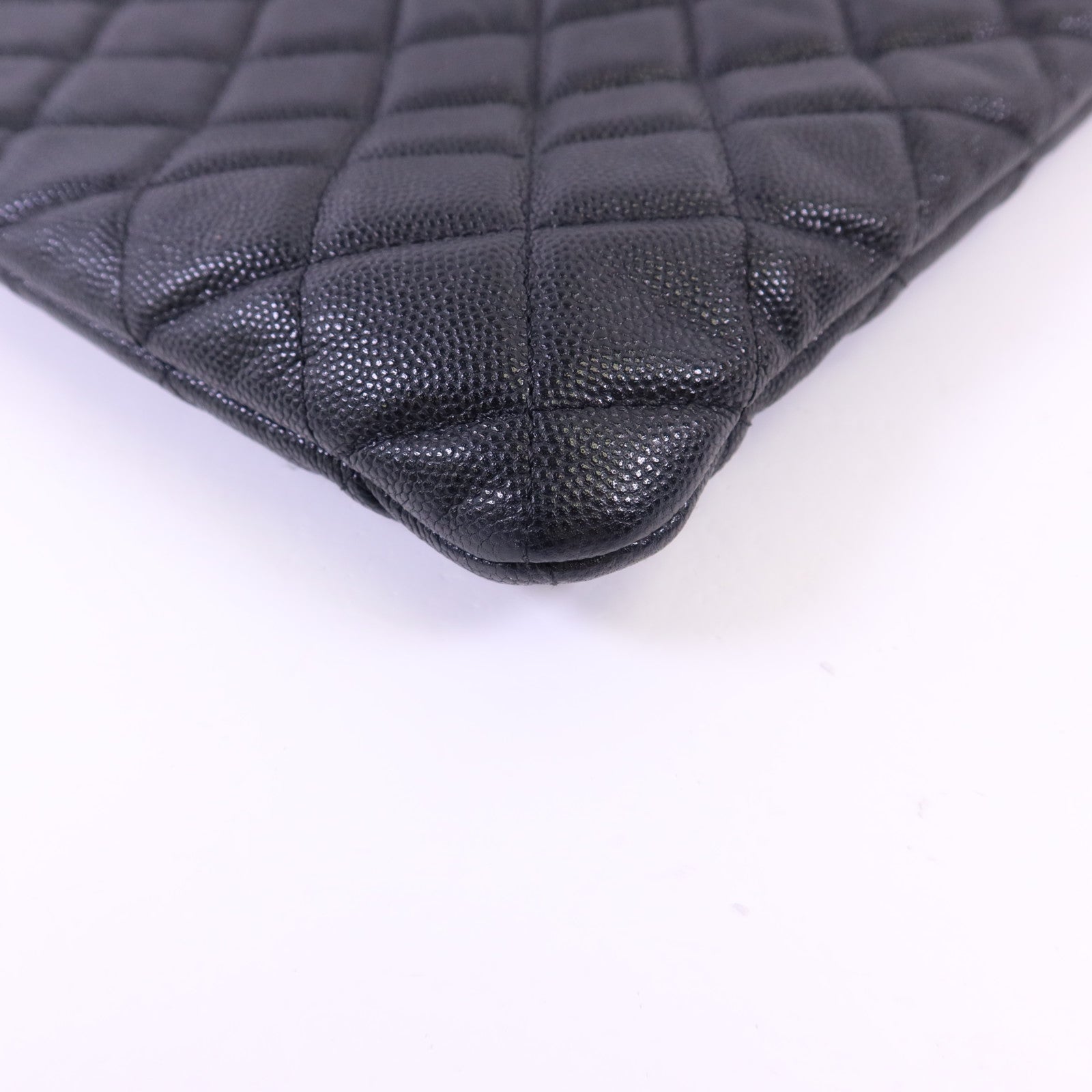 CHANEL 牛皮皮革Pouch金扣手拿包