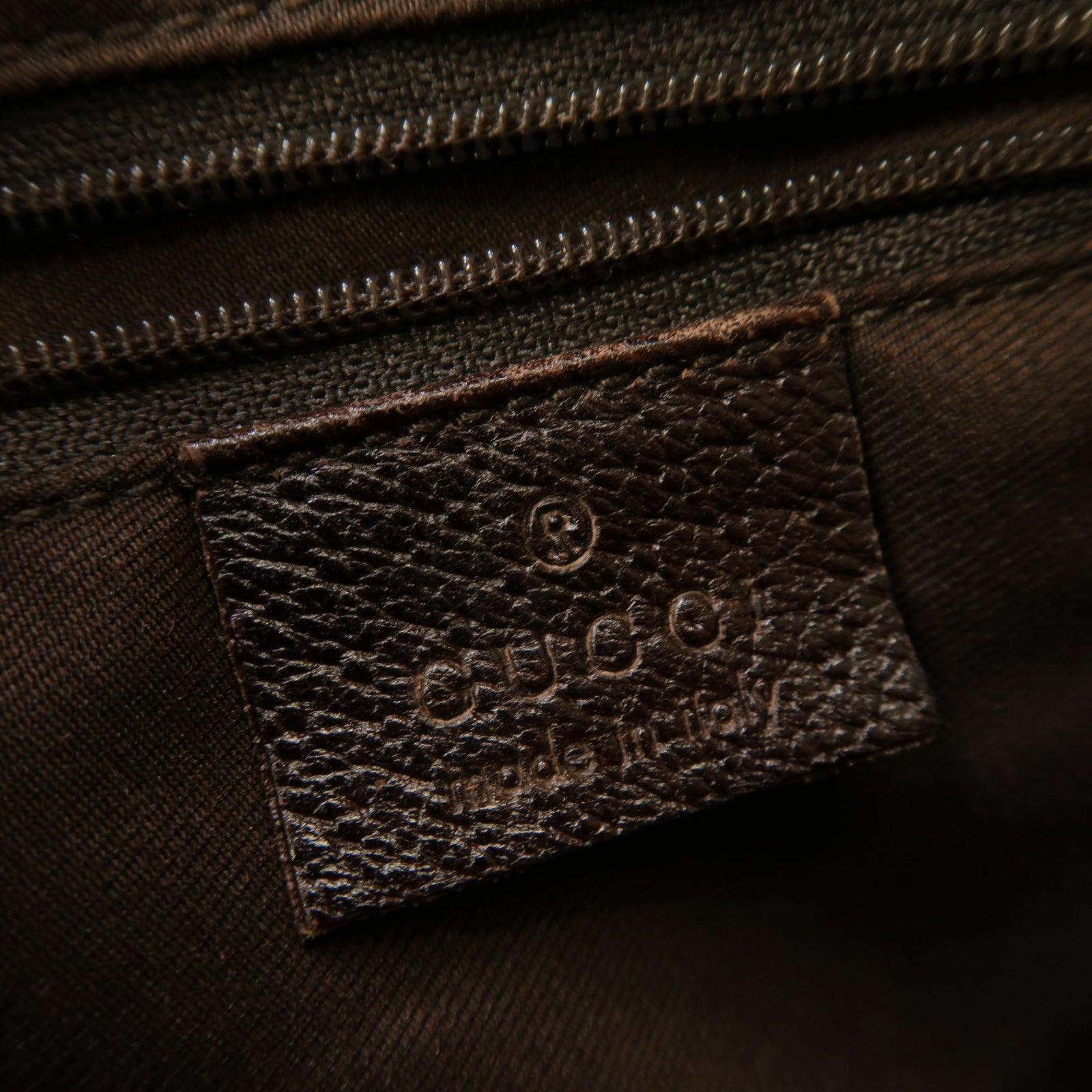 GUCCI 帆布Hand Bag手挽袋銀扣手挽袋啡色