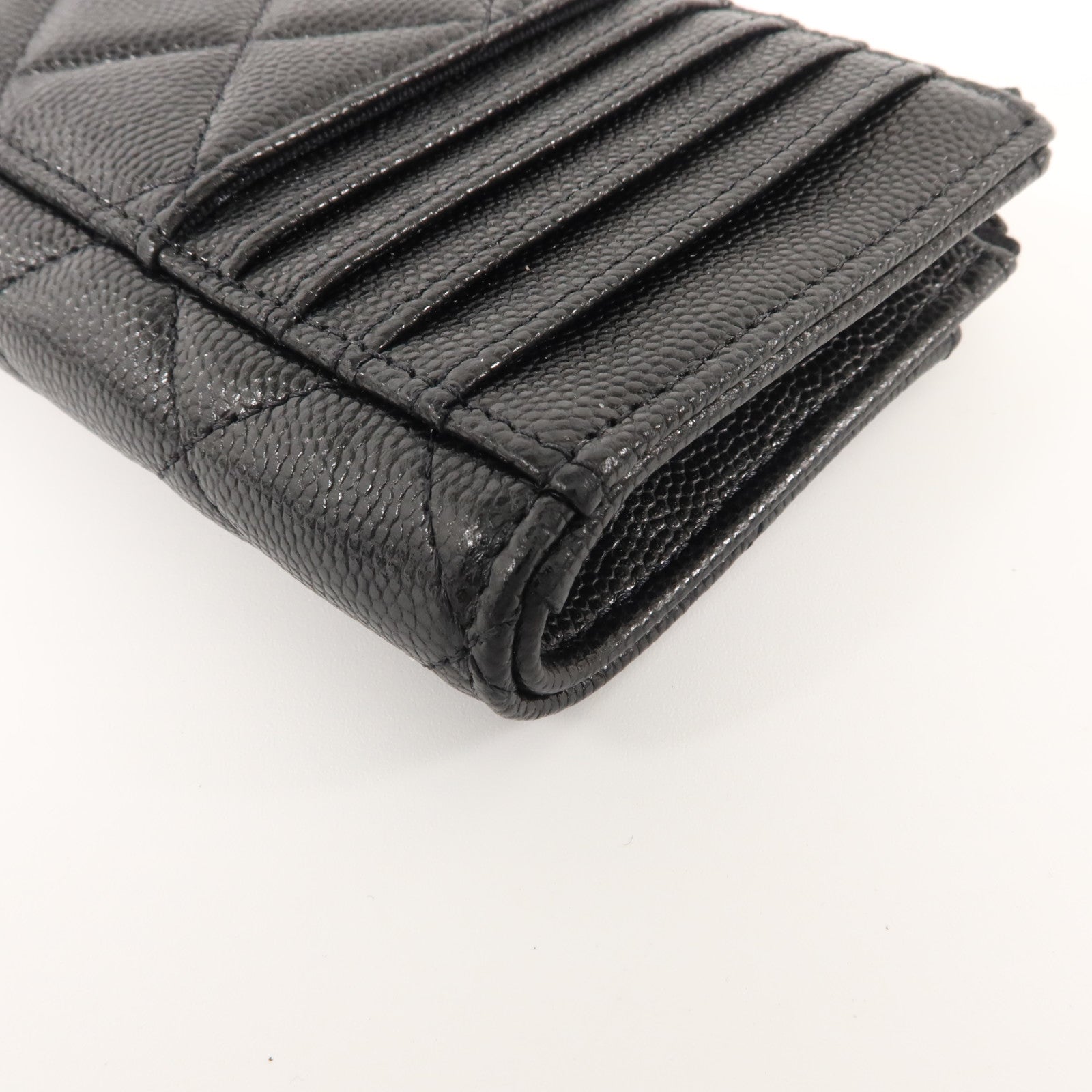CHANEL 牛皮皮革CC Logo Zipper Wallet錢包