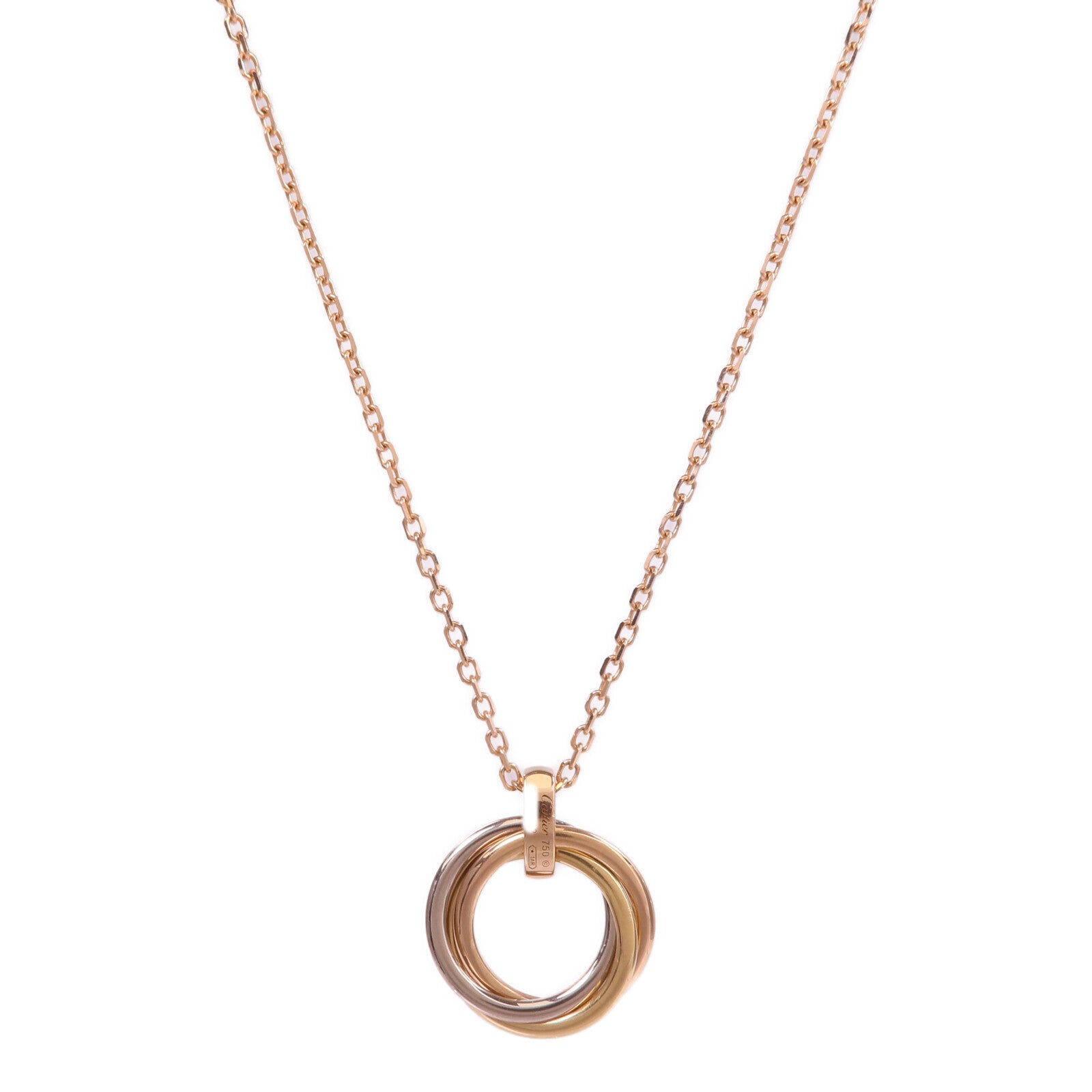 CARTIER 【激減優惠】18K白金/黃金/玫瑰金Trinity Diamond Necklace項鍊