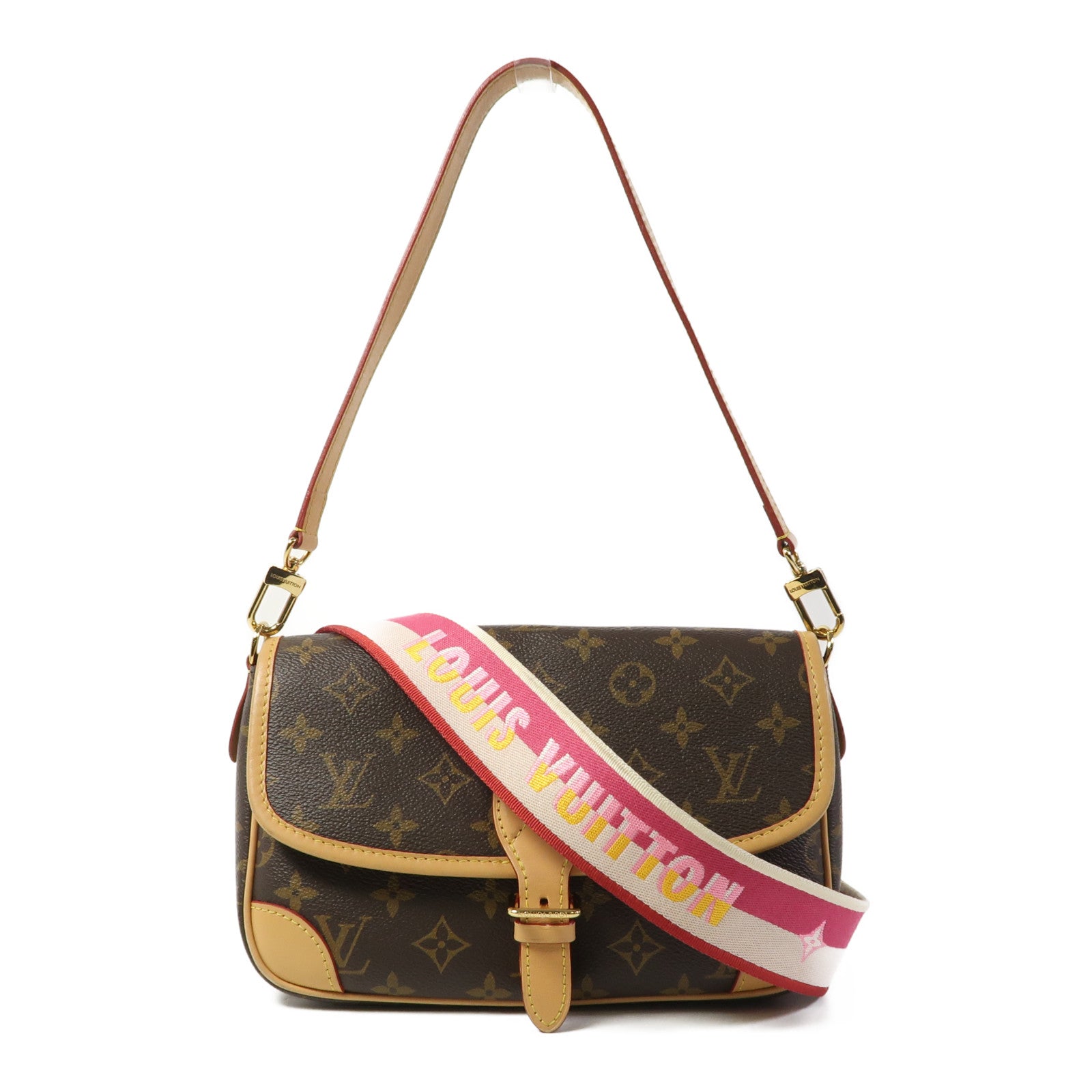 LOUIS VUITTON Monogram Diane金扣手挽肩背兩用袋