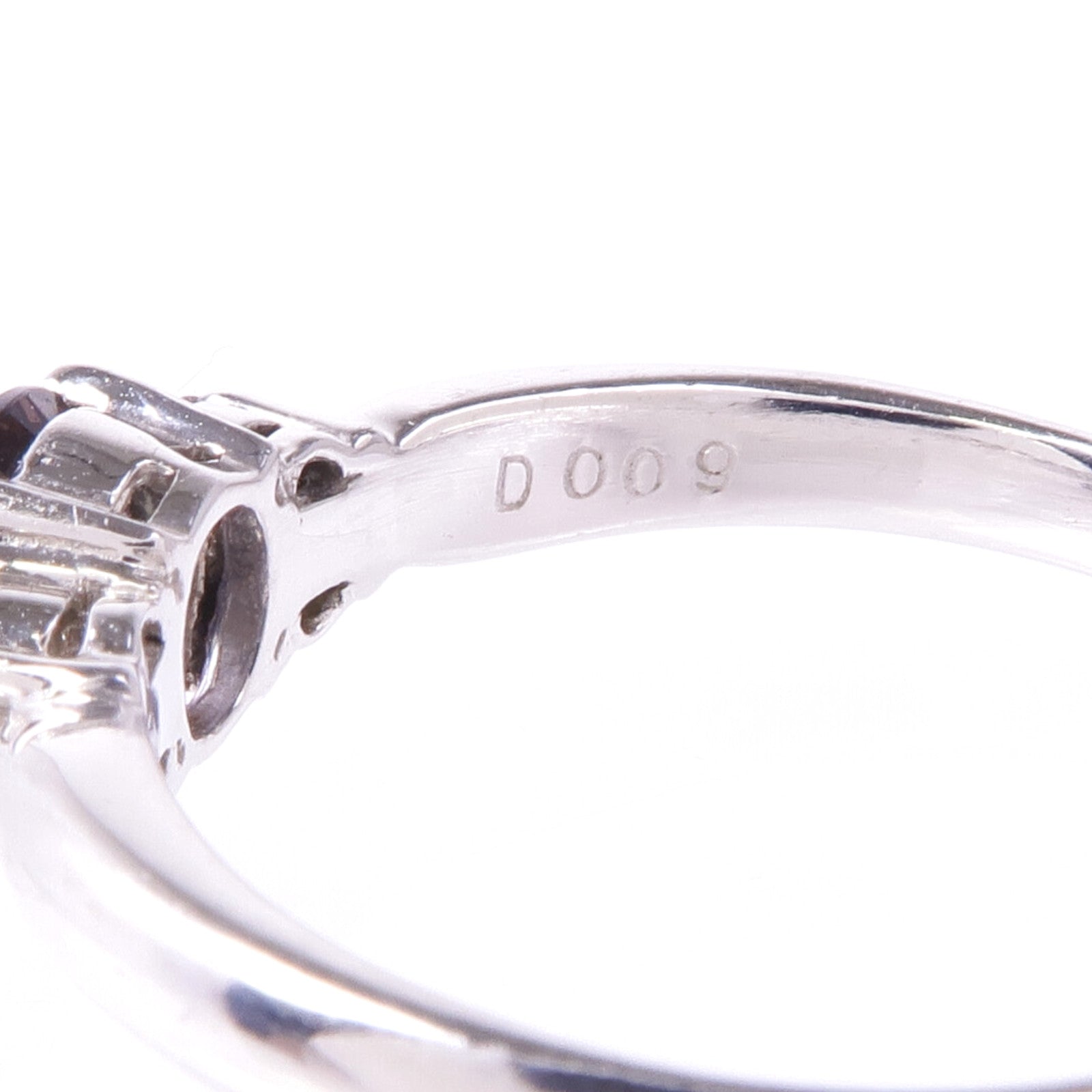 JEWELRY PT900鉑金Sapphire Diamond Ring藍寶石/鑽石戒指US#7.75