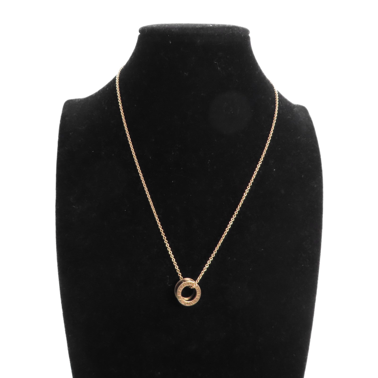 BVLGARI 18K玫瑰金/陶瓷B-zero1 Necklace金扣項鏈