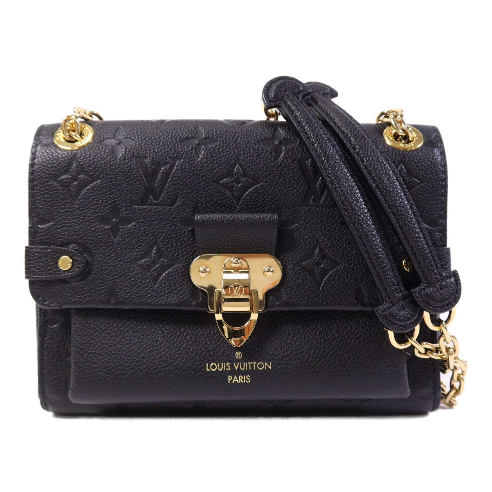 LOUIS VUITTON Monogram Empreinte Vavin BB金扣鏈帶肩背袋