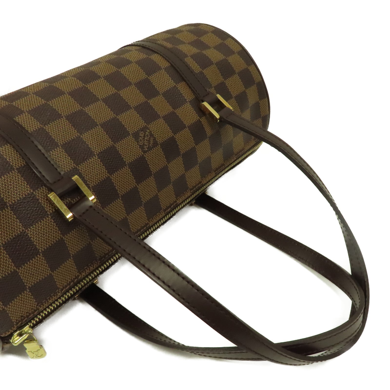 LOUIS VUITTON Damier Papillon GM金扣肩背袋啡色