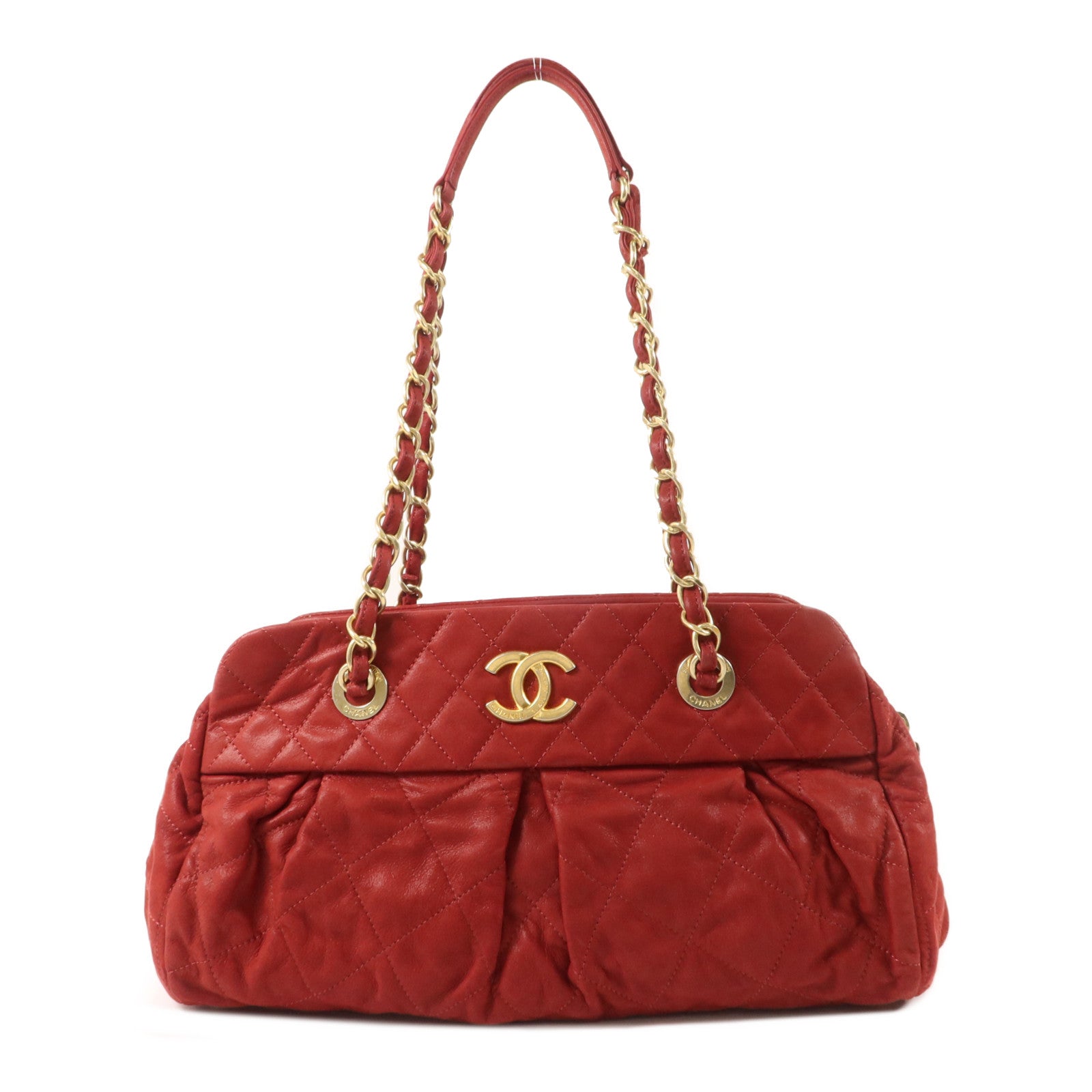 CHANEL 羊皮皮革Shoulder Bag鏈帶肩背袋