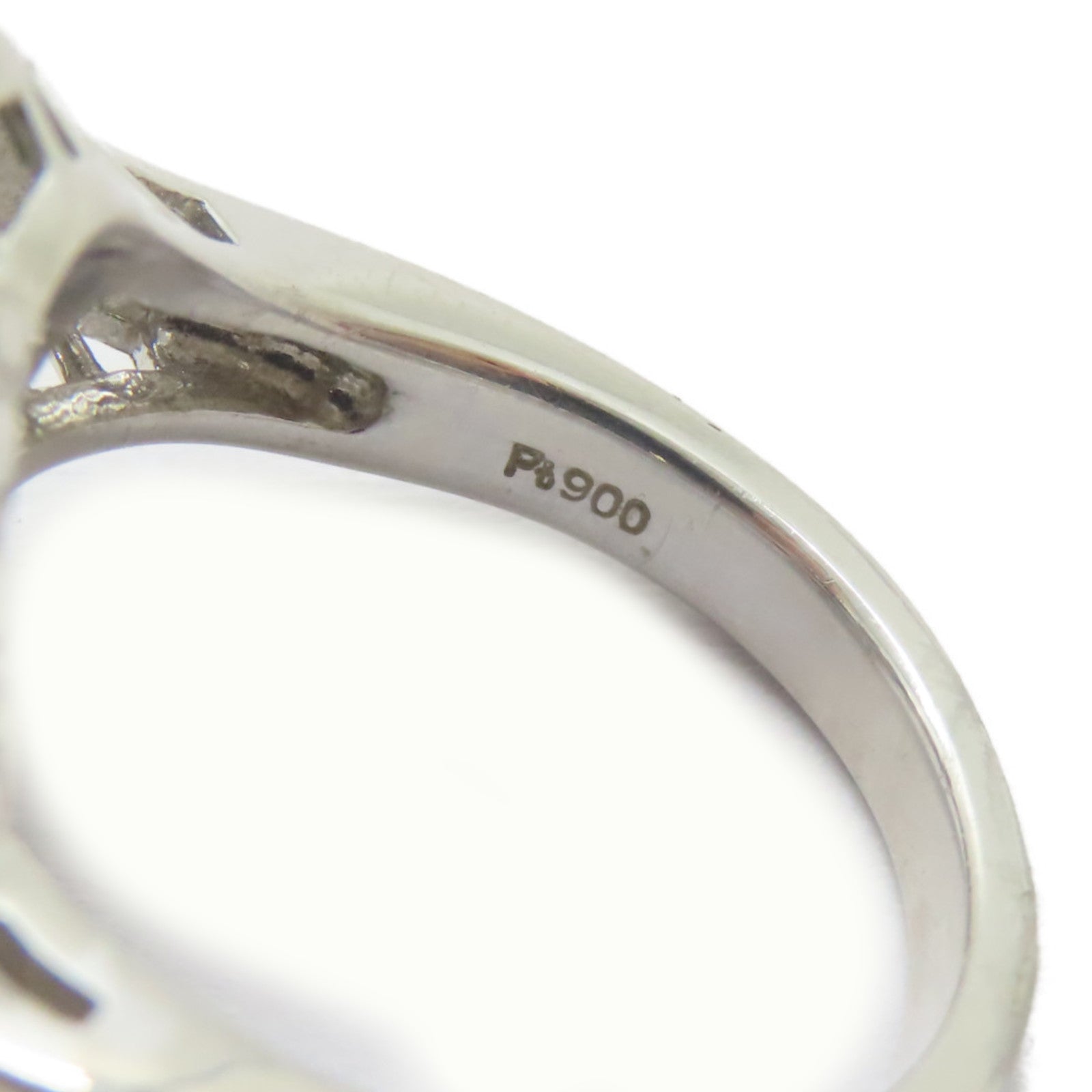 JEWELRY PT900鉑金Pearl Ring 珍珠13mm/1.2ct鑚石戒指US#6