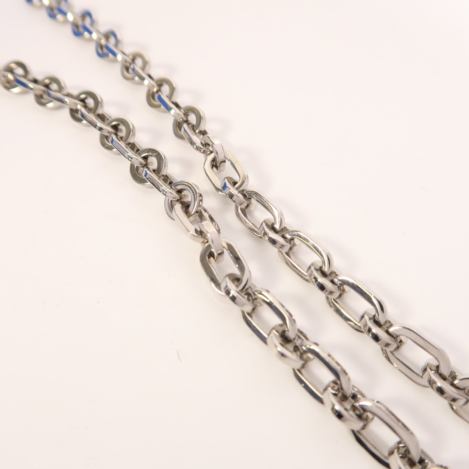 HERMES Chevre皮革Verrou Mini銀扣鏈帶肩背袋Bleu Hydra