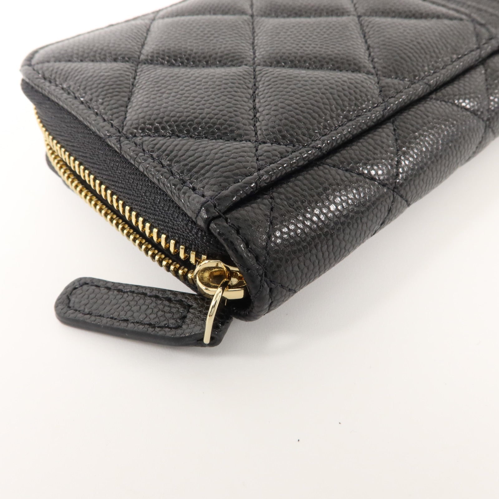 CHANEL 牛皮皮革CC Logo Zipper Wallet錢包