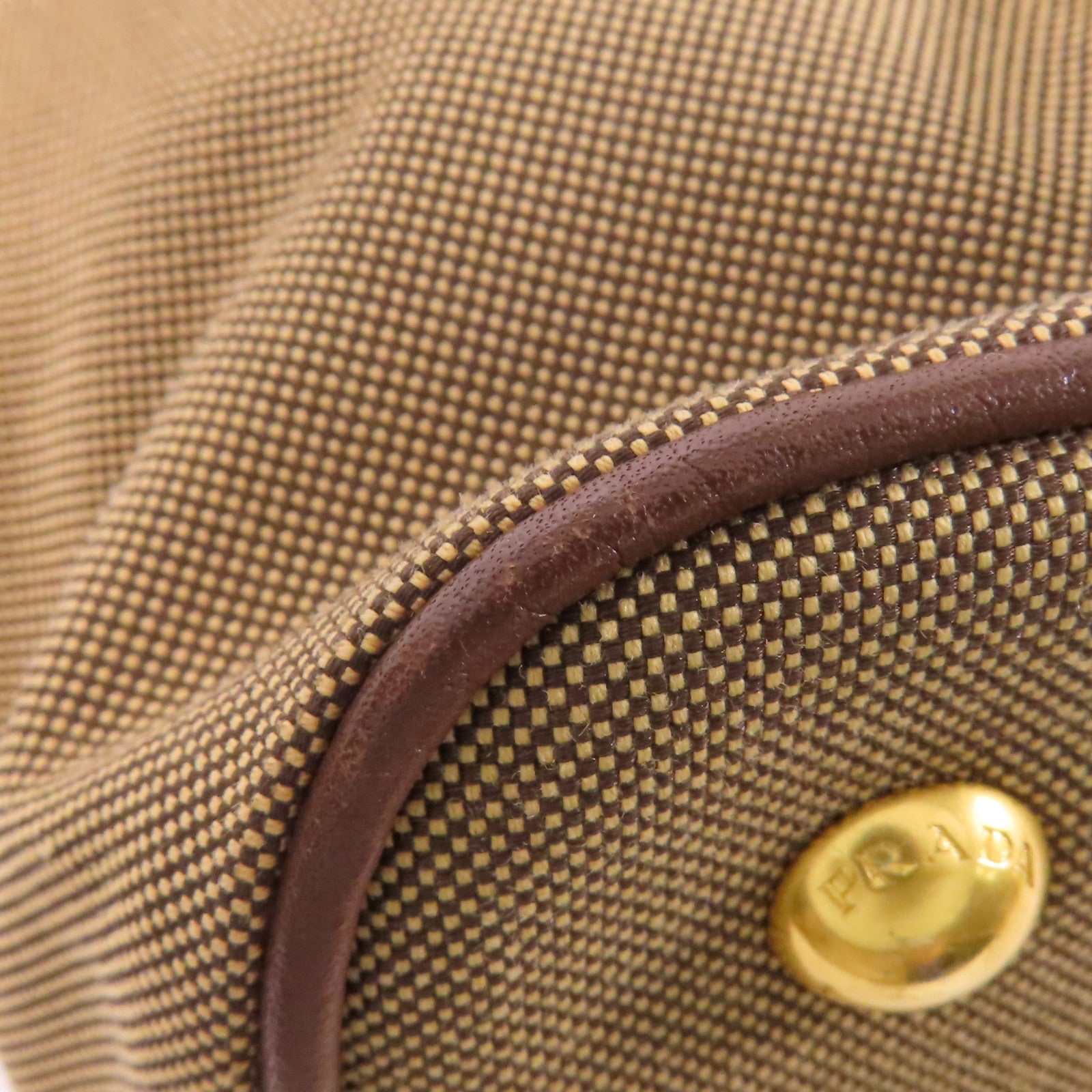 PRADA 帆布Shoulder Bag金扣肩背袋