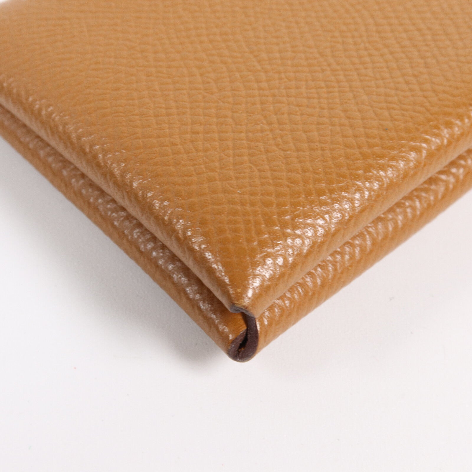 HERMES Epsom皮革Calvi Card Holder卡片套Gold