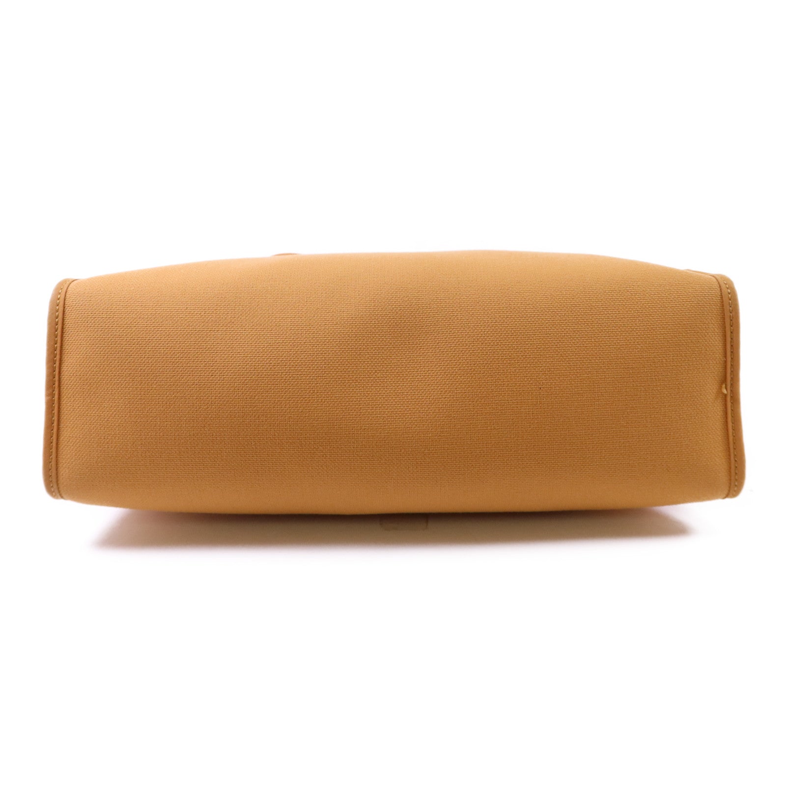 HERMES 帆布Herbag PM銀扣手挽肩背兩用袋Moutarde