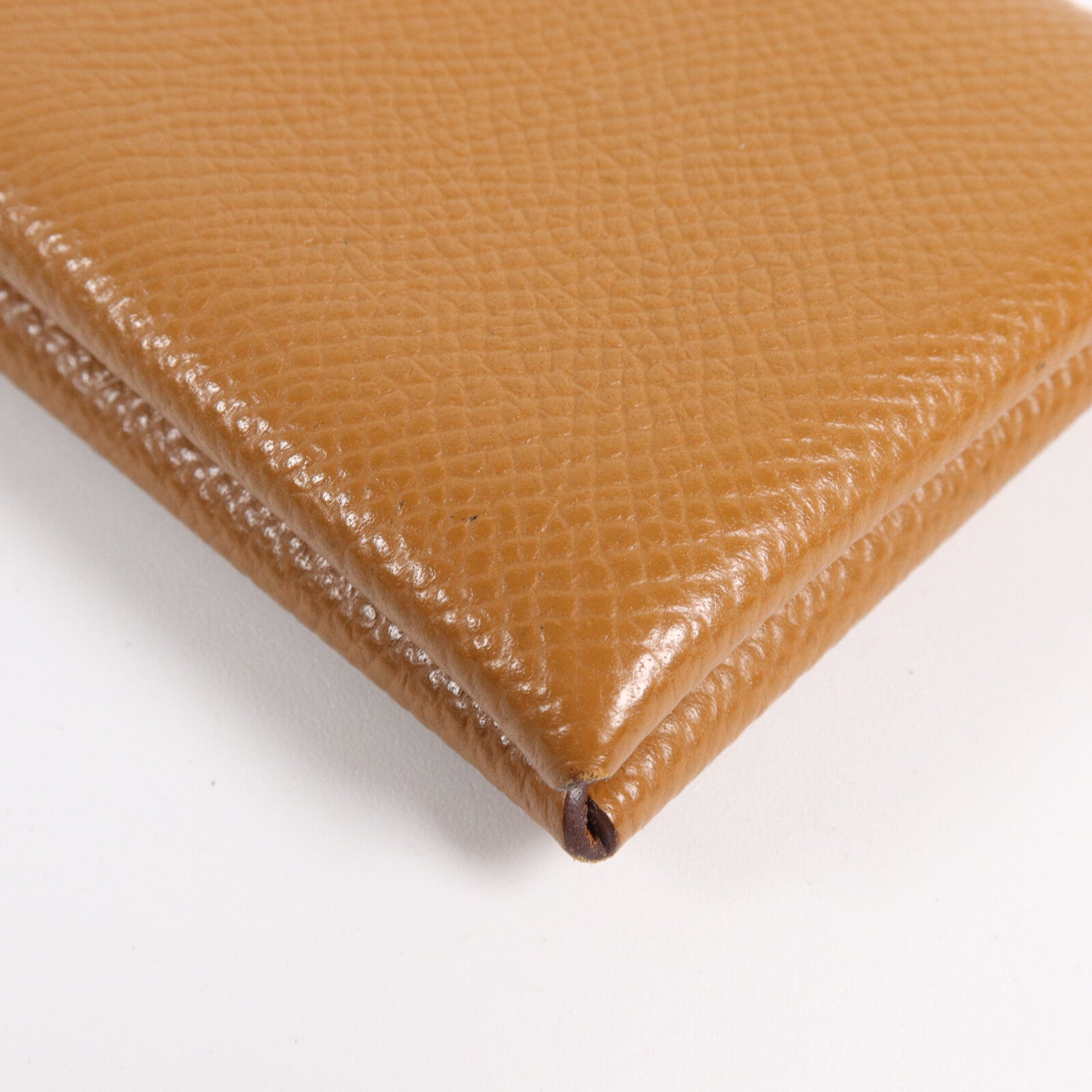 HERMES Epsom皮革Calvi Card Holder卡片套Gold