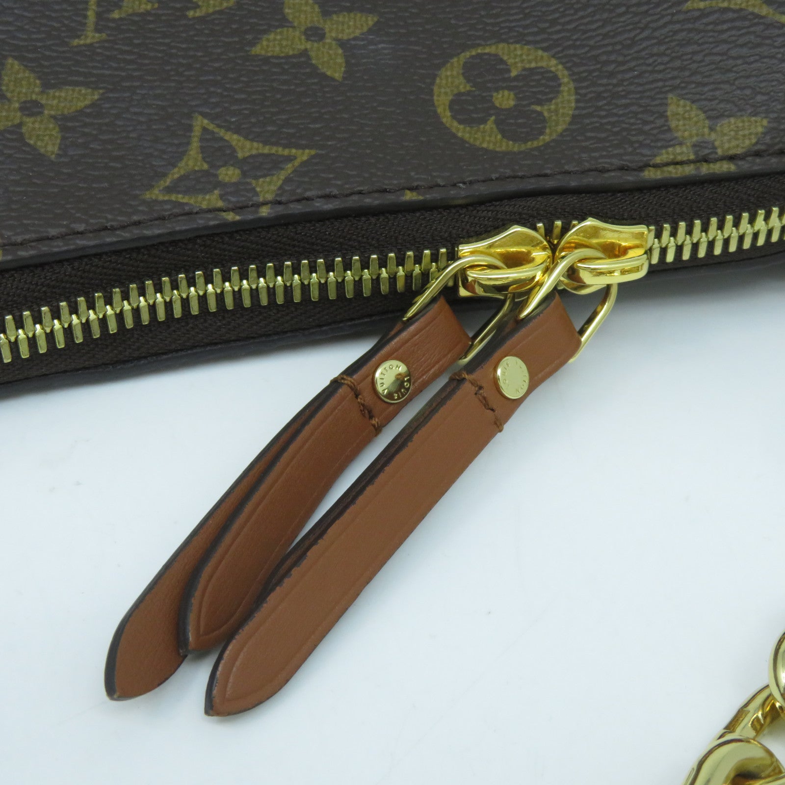 LOUIS VUITTON Monogram Reverse Loop Hobo金扣手挽肩背兩用袋啡色