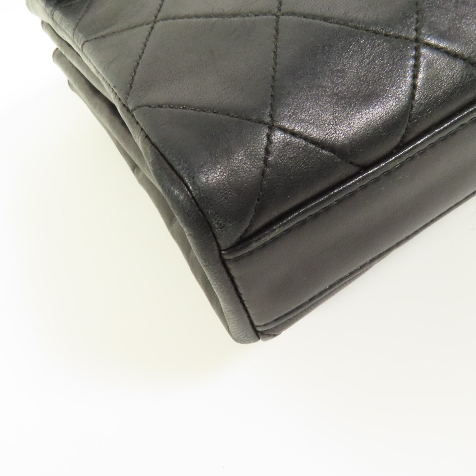 CHANEL 羊皮皮革Vintage Matelasse Shoulder Bag金扣鏈帶肩背袋