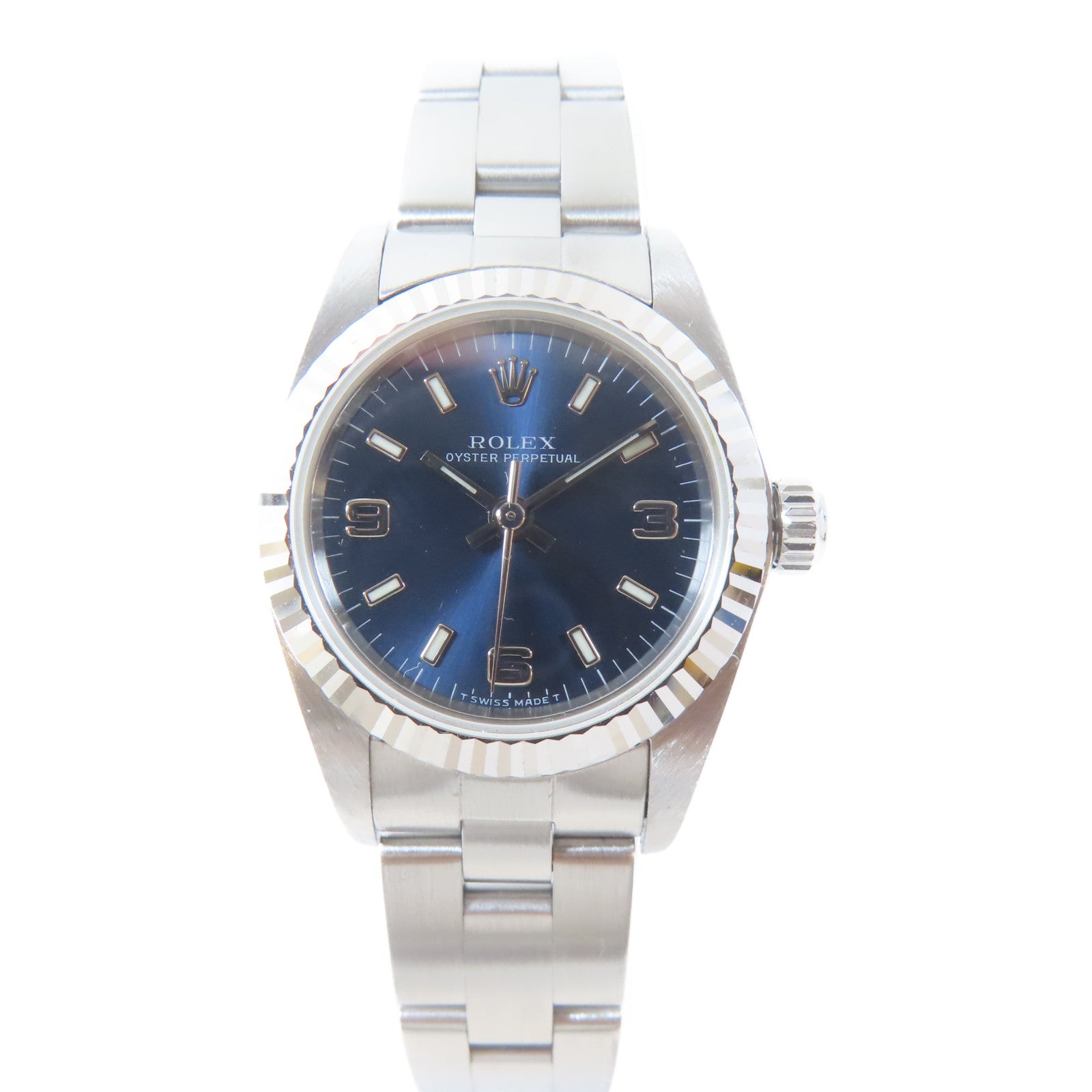 ROLEX Datejust不鏽鋼手錶自動機芯藍色#16.5cm