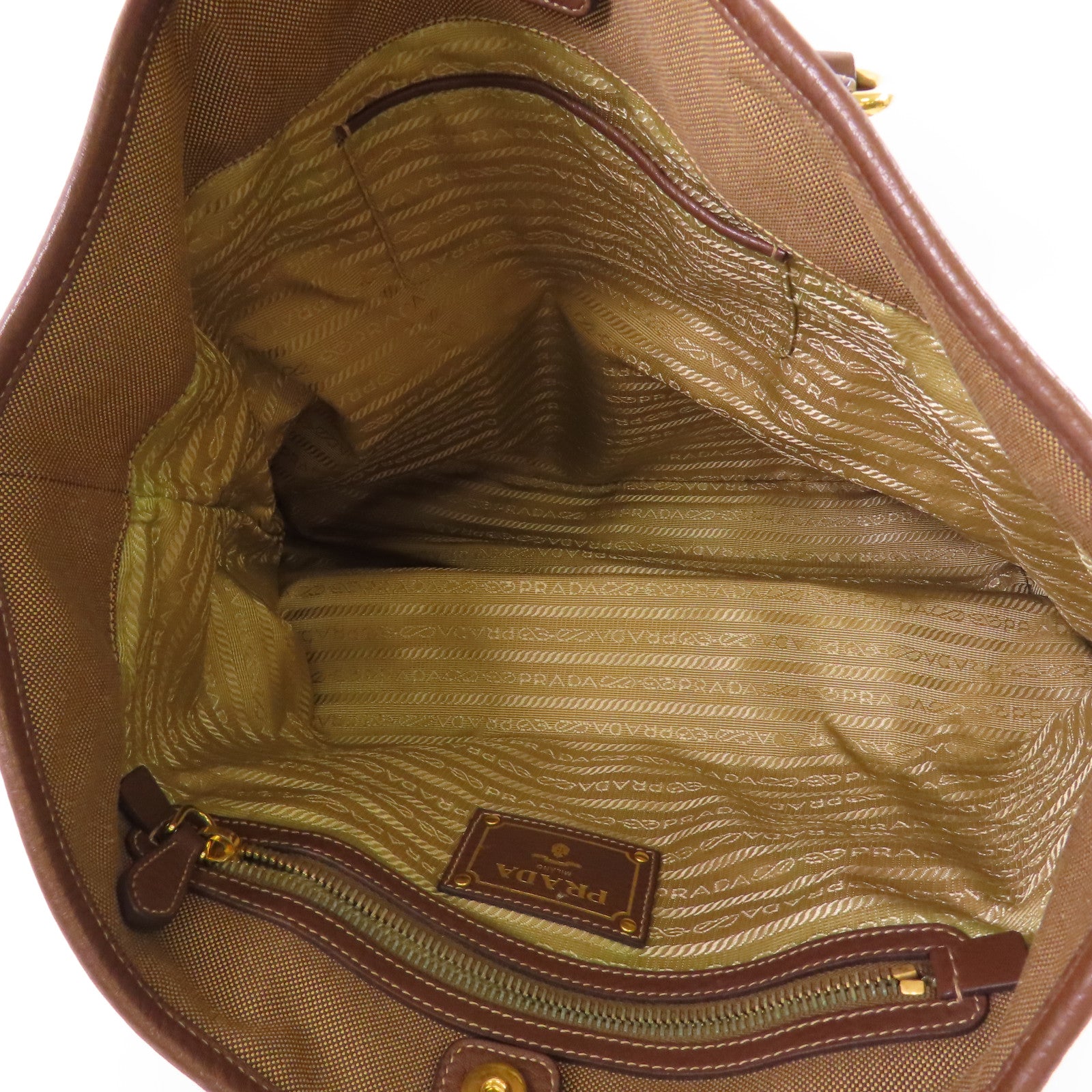 PRADA 帆布Shoulder Bag金扣肩背袋