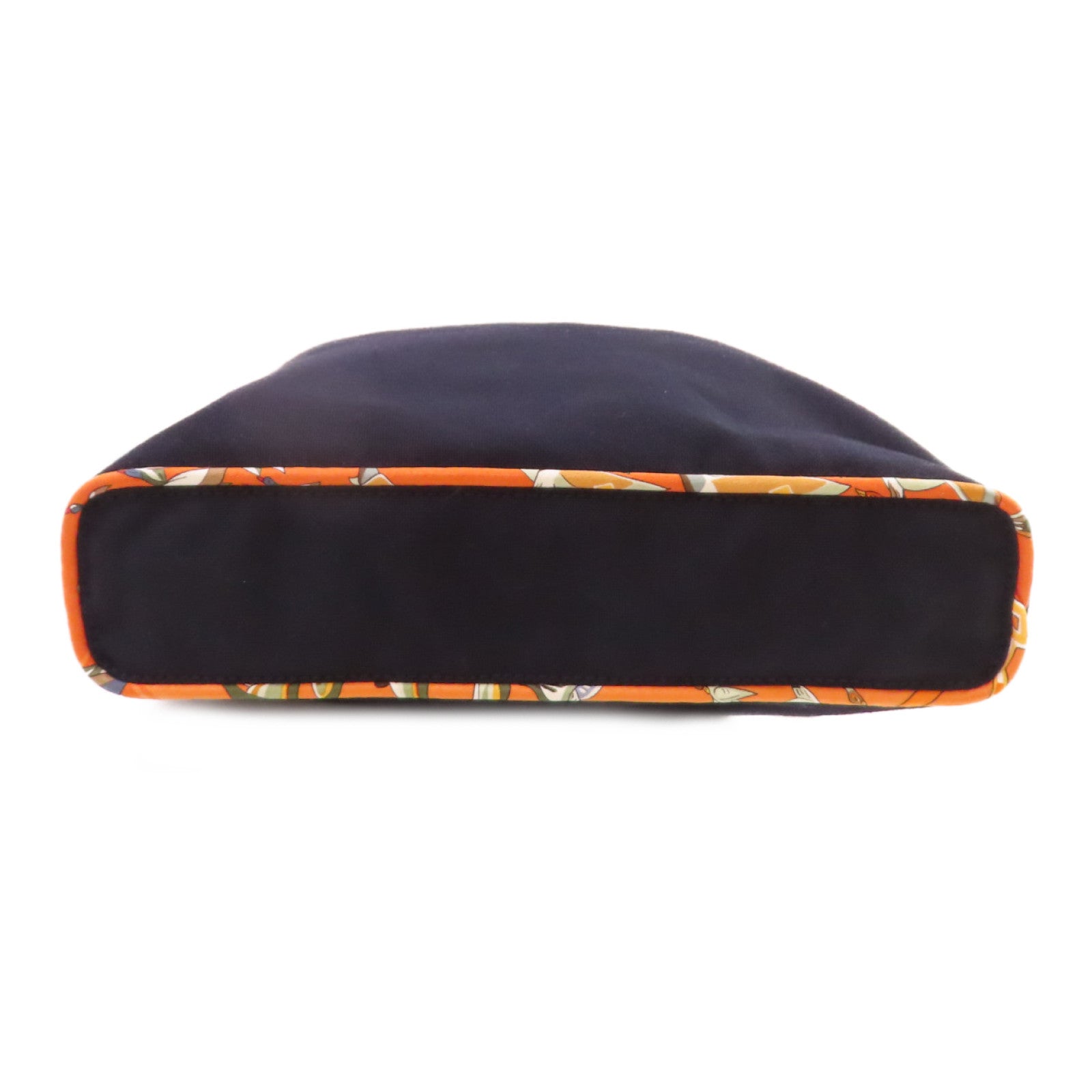 HERMES 帆布Tote Bag銀扣手挽袋深藍色