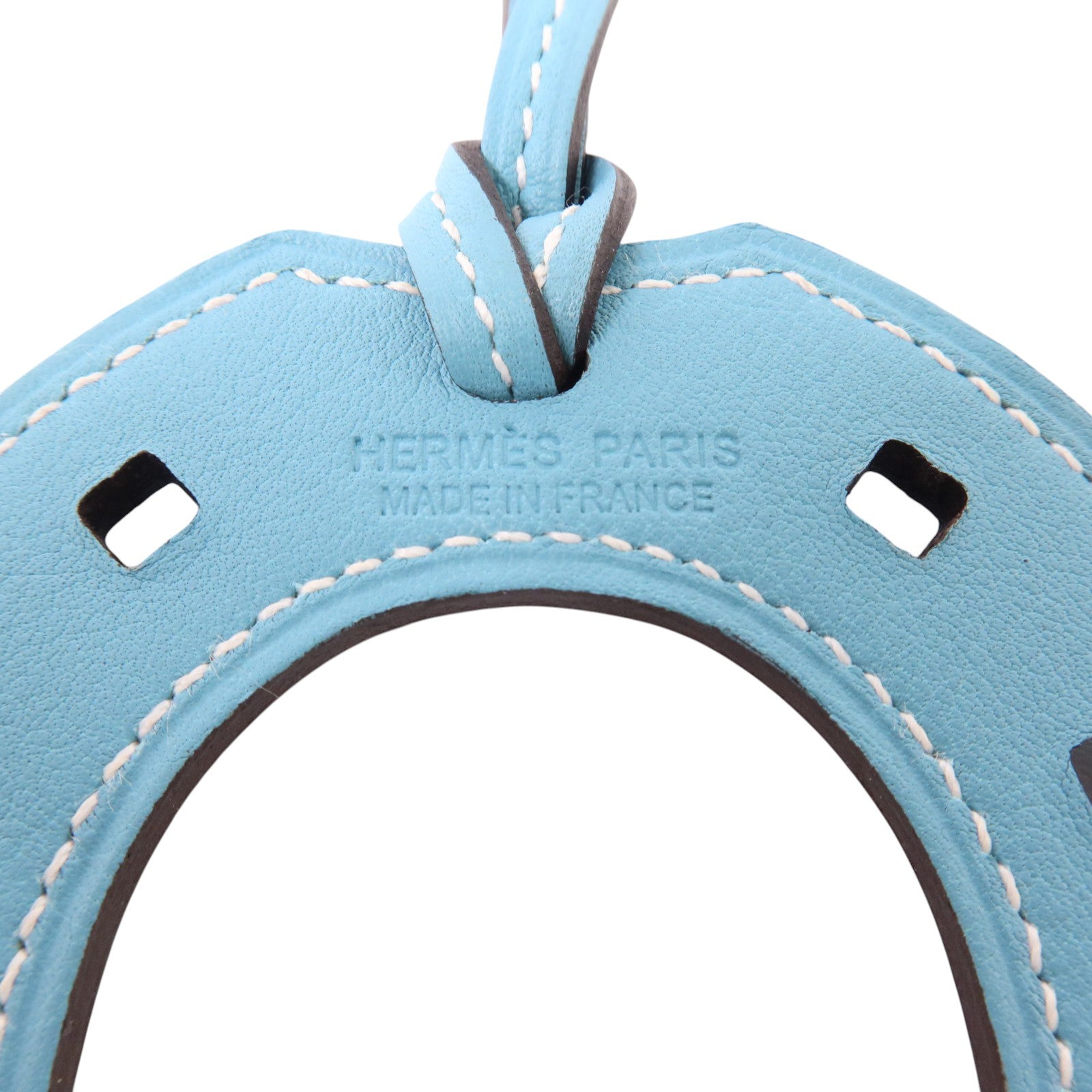 HERMES Swift皮革Padlock HorseShoe Charm掛飾