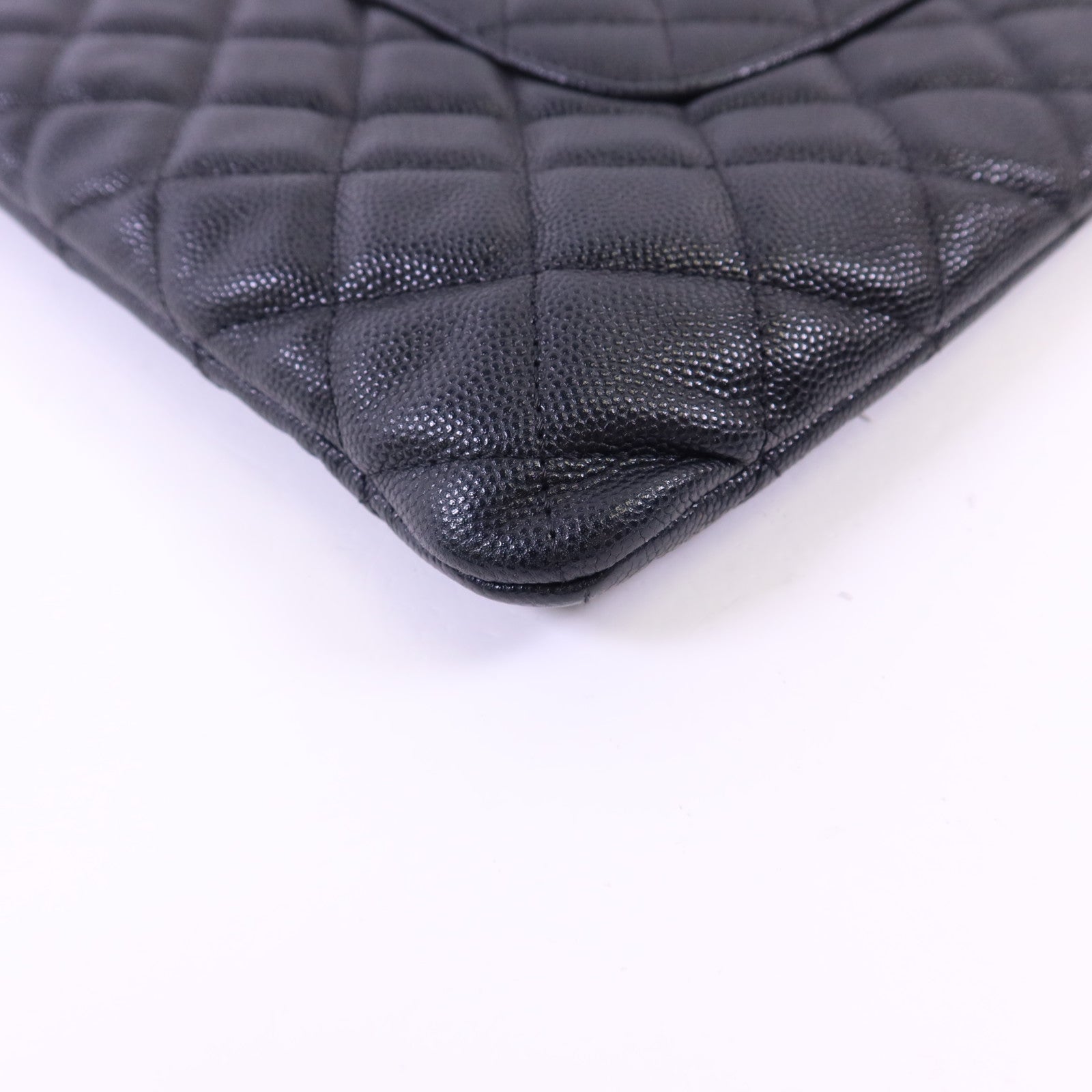 CHANEL 牛皮皮革Pouch金扣手拿包