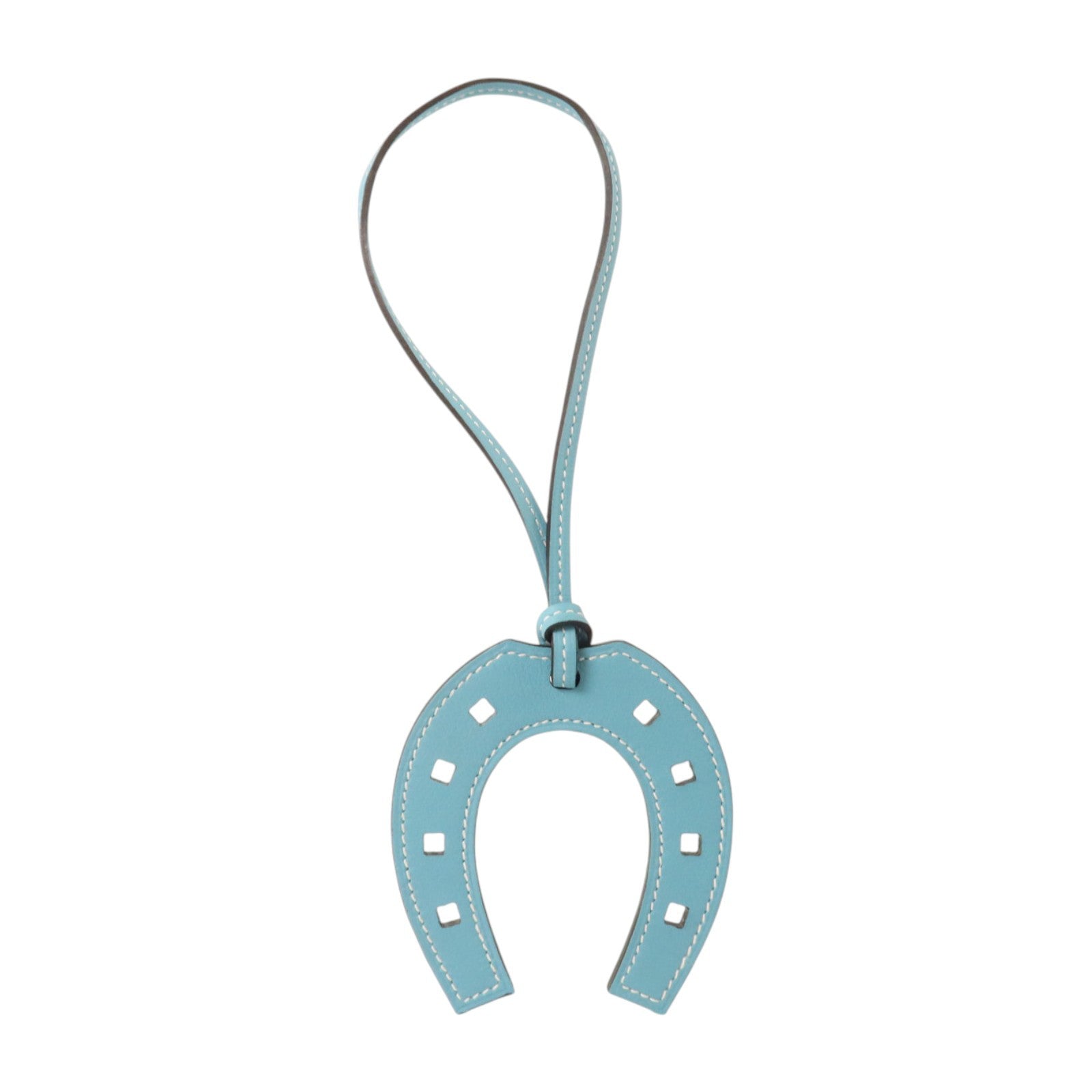 HERMES Swift皮革Padlock HorseShoe Charm掛飾