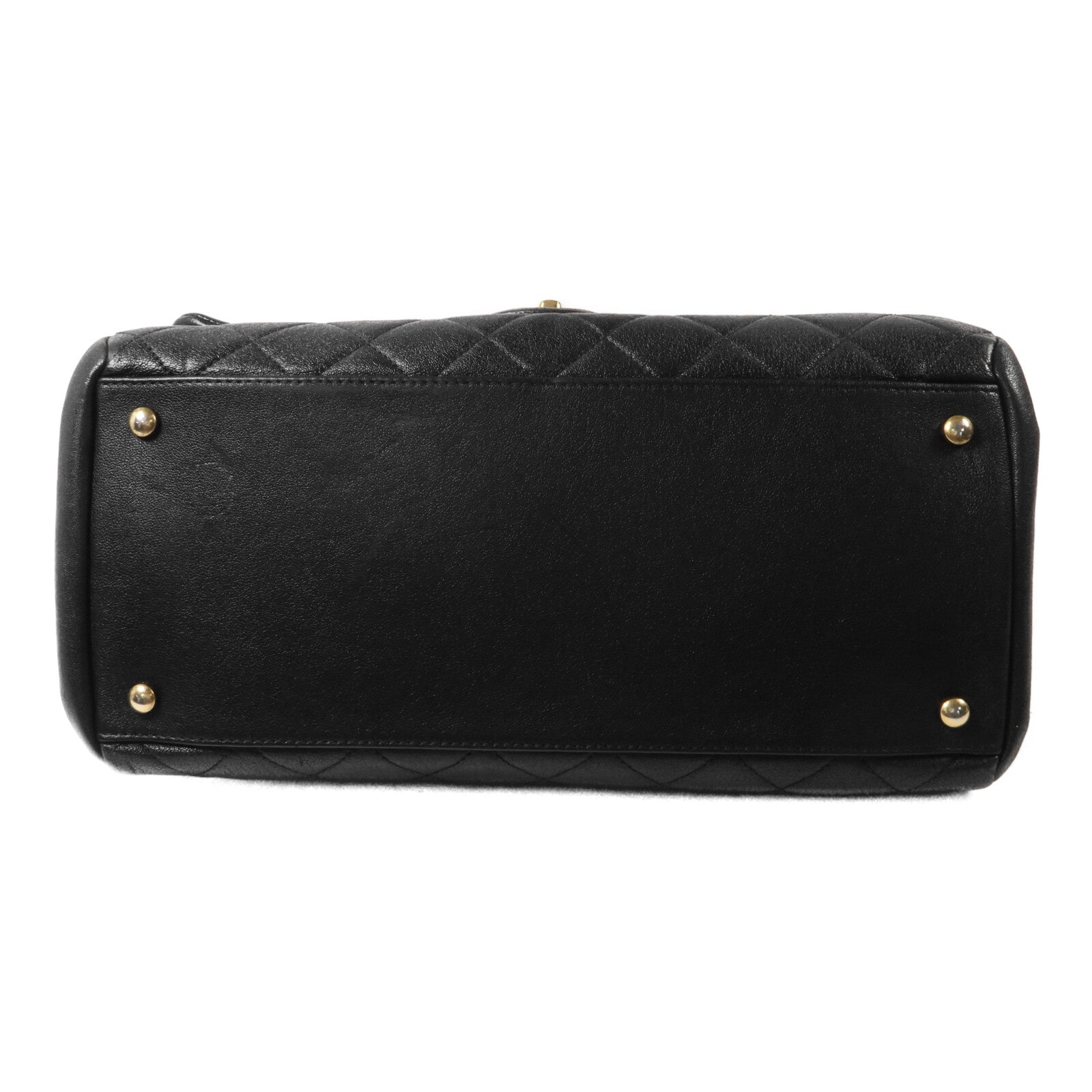 CHANEL 牛皮皮革Trapezio Flap Bag鏈帶手挽肩背兩用袋