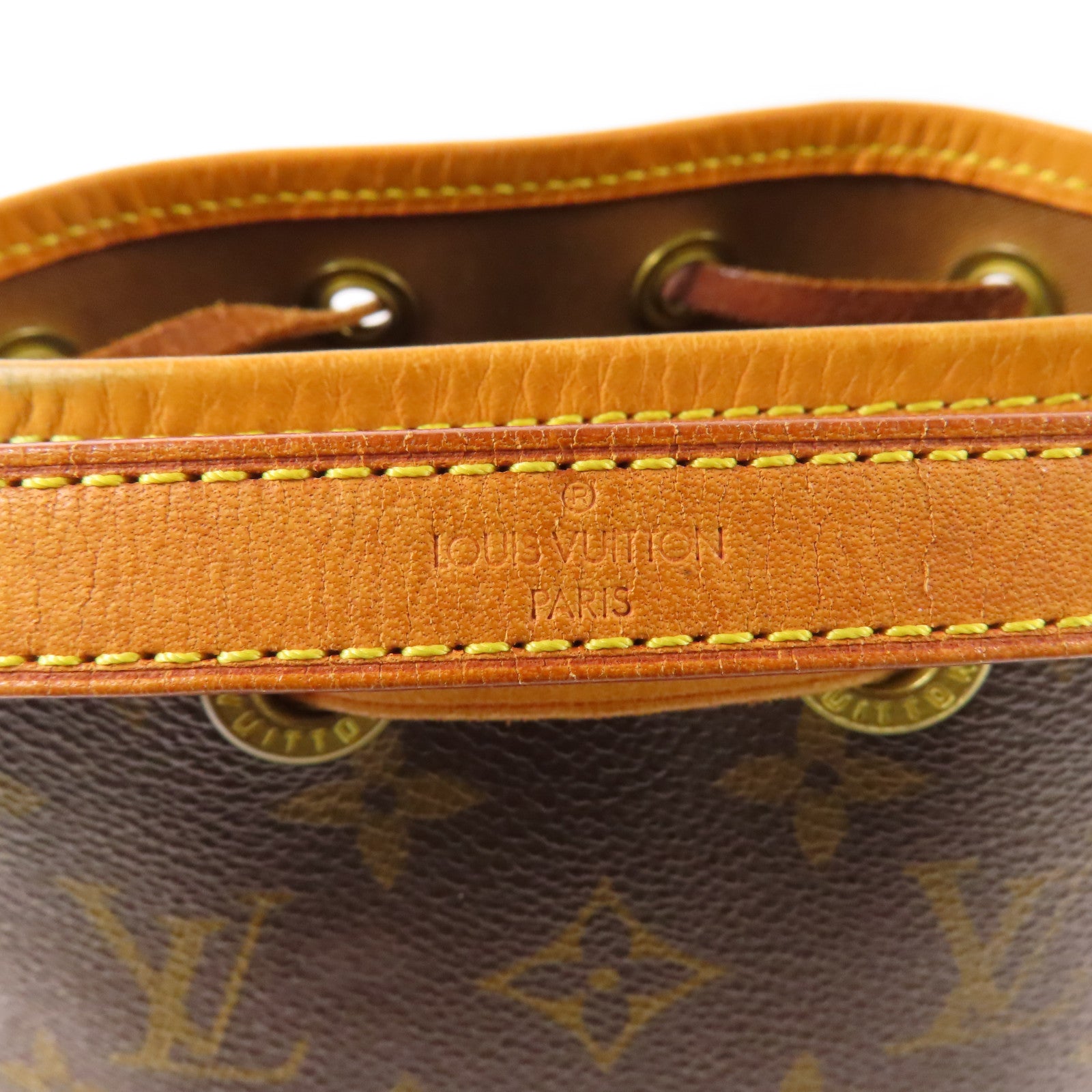 LOUIS VUITTON Monogram Noe BB金扣肩背袋棕色