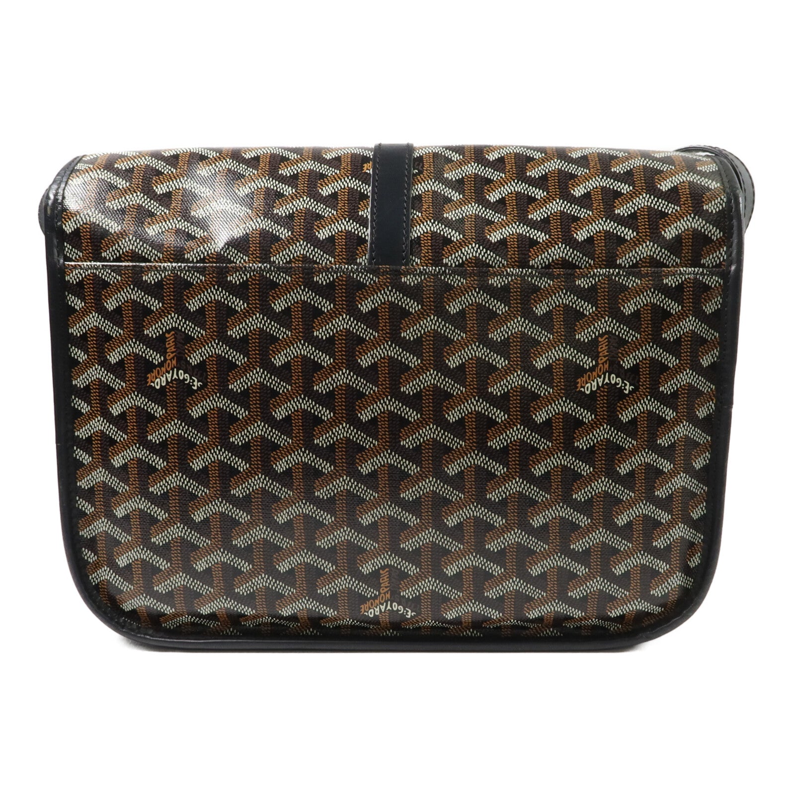 GOYARD 塗層帆布/牛皮皮革Belvedere 2 MM肩背袋