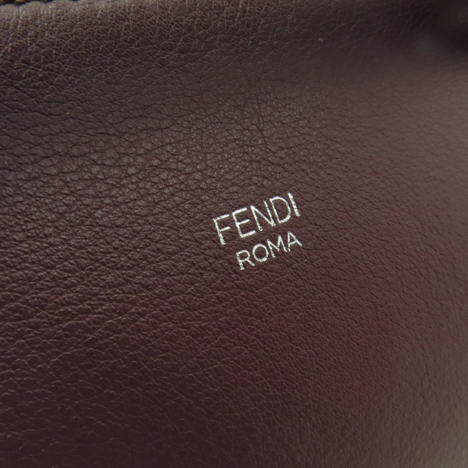 FENDI 【清倉大減價】牛皮皮革By The Way銀扣手挽肩背兩用袋棕色
